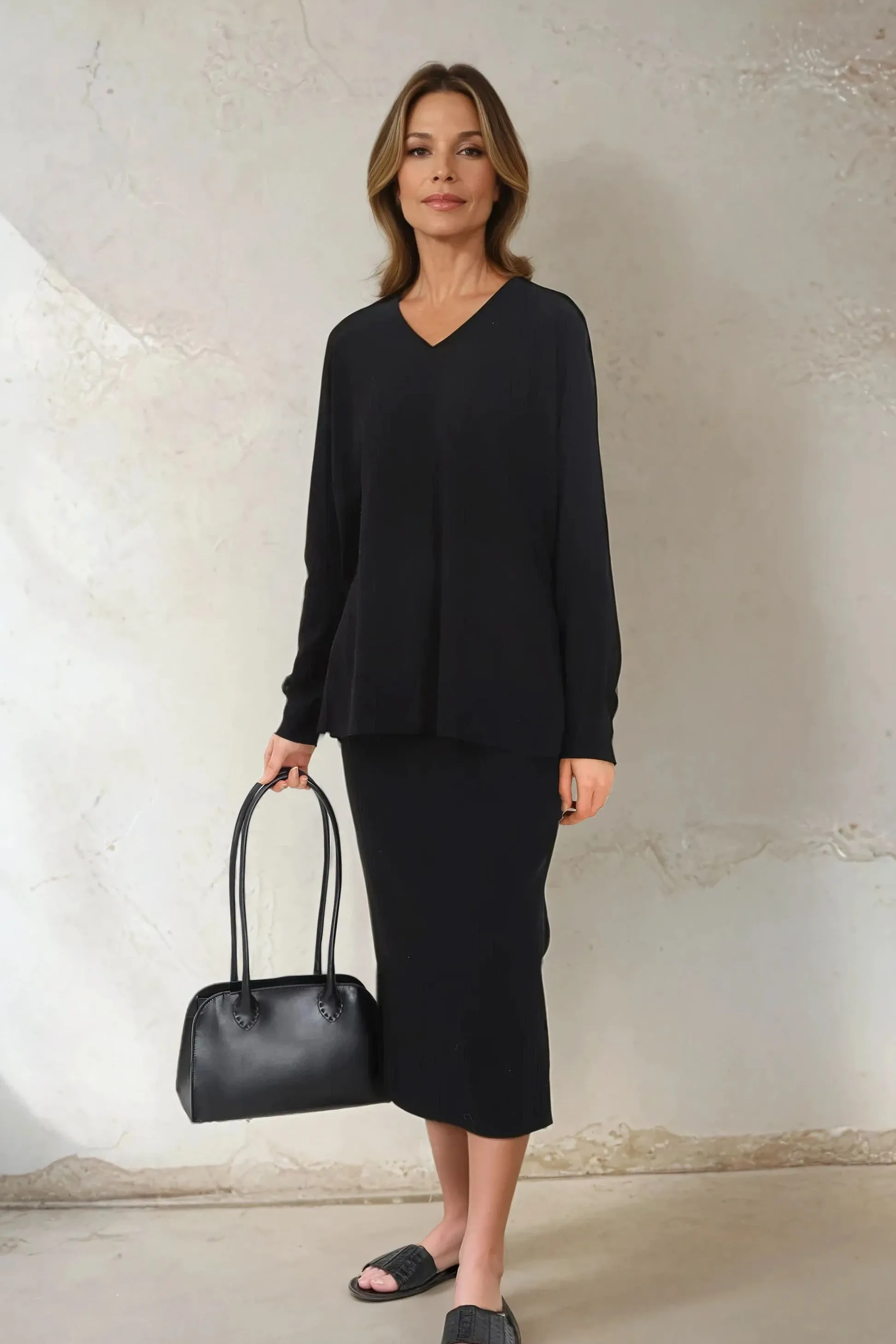 SICILY PENCIL SKIRT IN KNIT PIMA COTTON STRETCH beauty stay