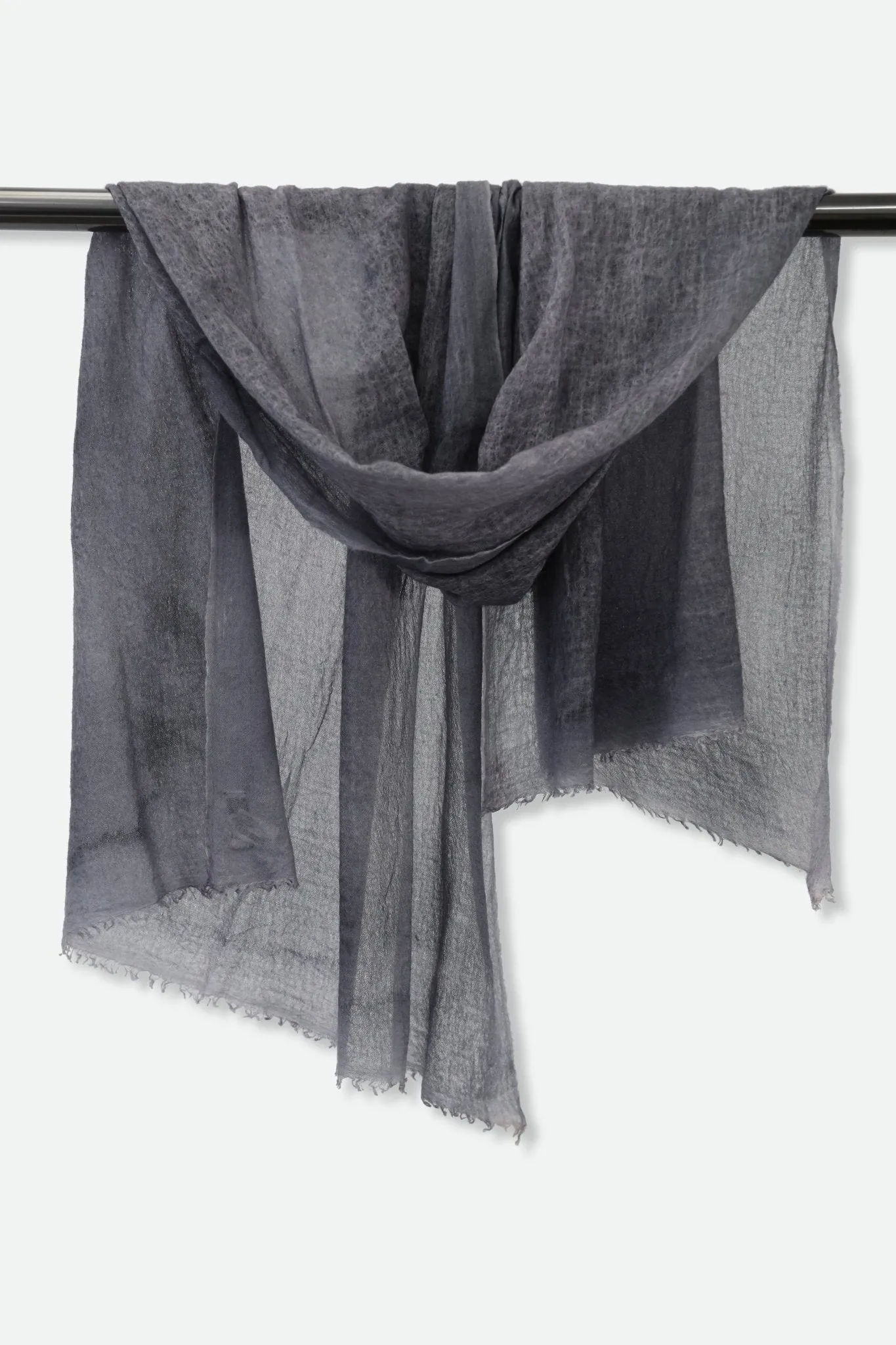 SOFT SLATE SCARF IN HAND DYED CASHMERE family hug
