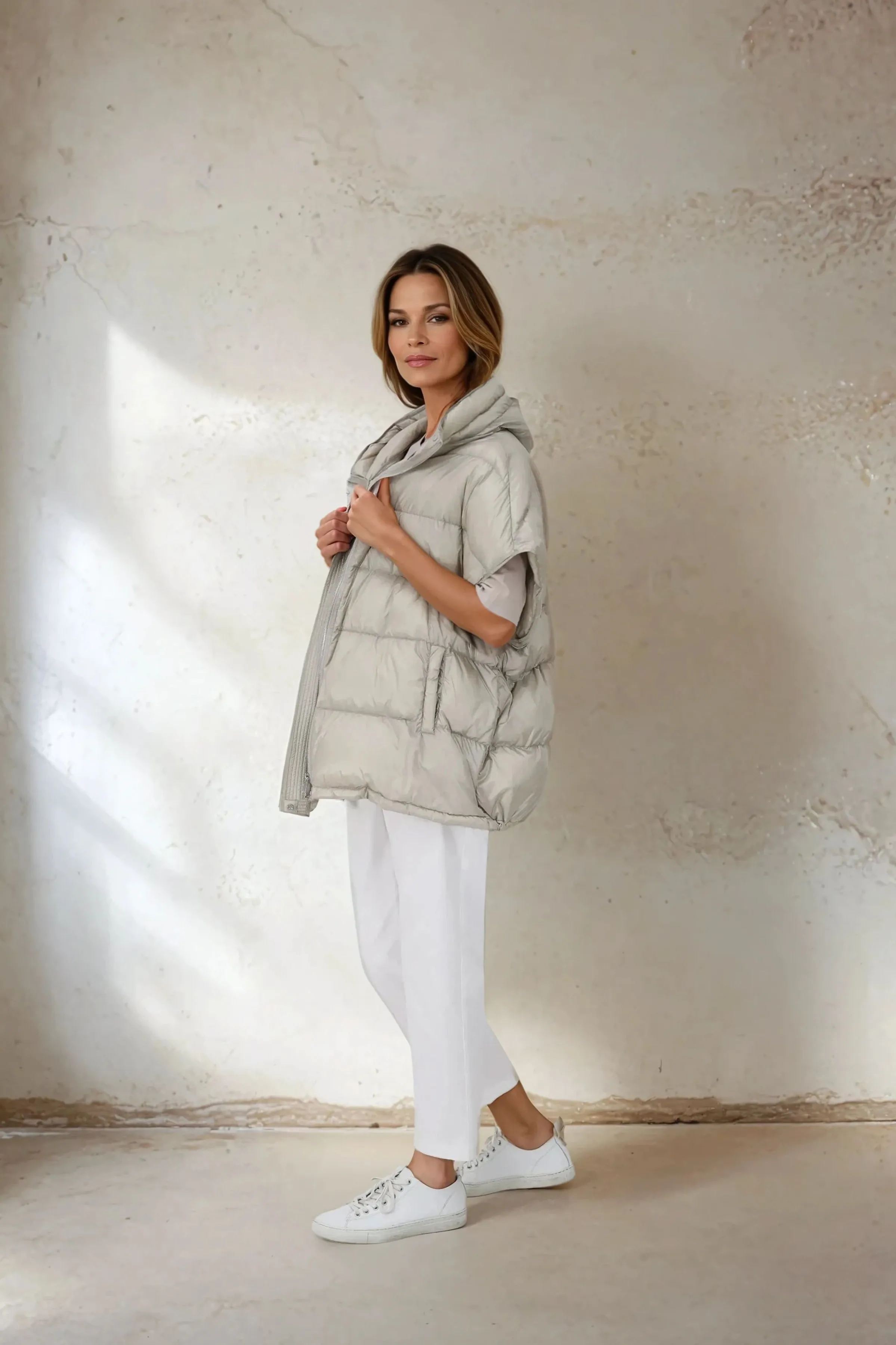 SOLEIL JACKET IN ULTRALIGHT GOOSE DOWN fog runner