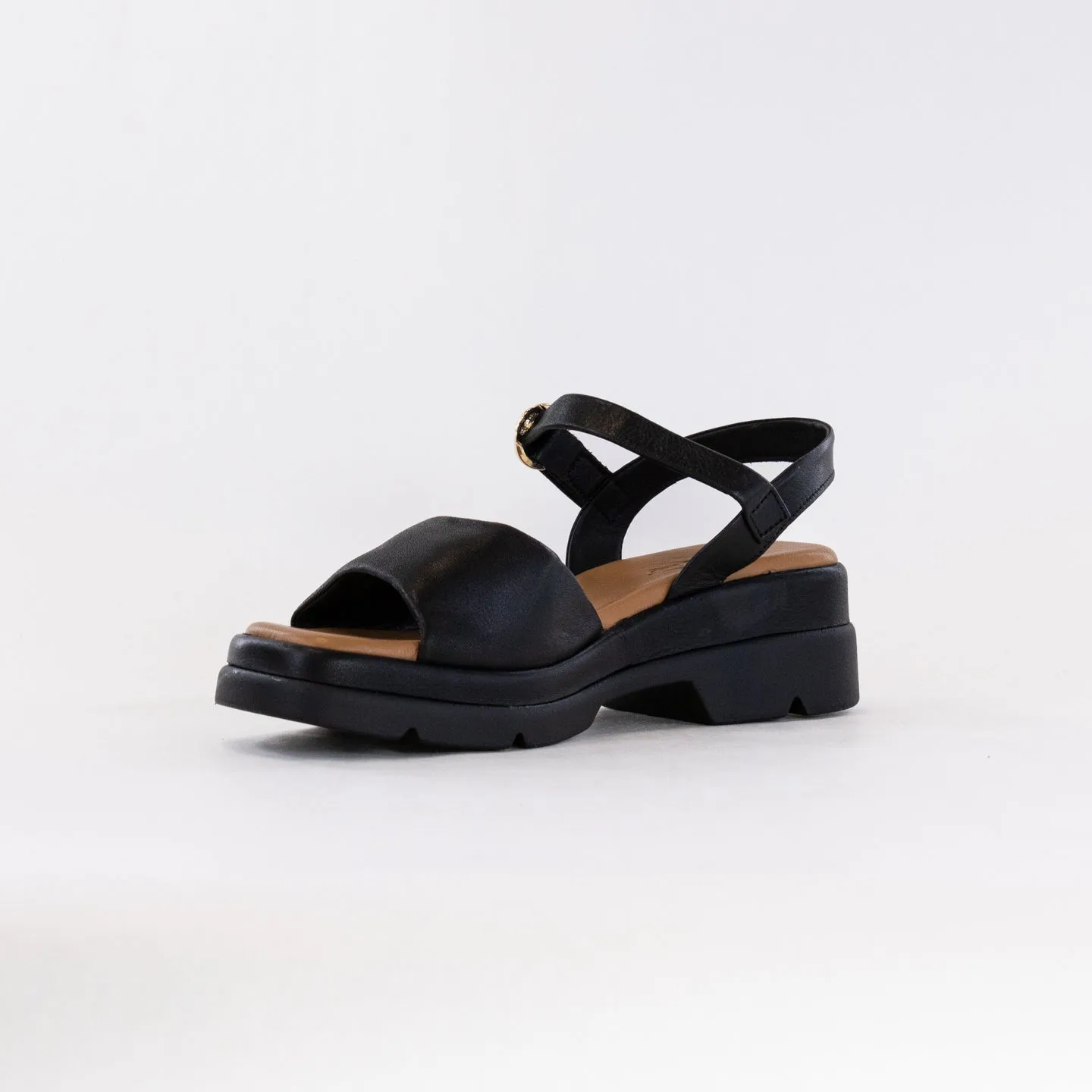 Spring Step Huntington (Women's) - Black Leather Slow Energy