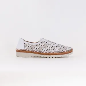 Spring Step Indi (Women's) - White Leather autumn walks Spring Step Indi (Women's) - White Leather elastic gore