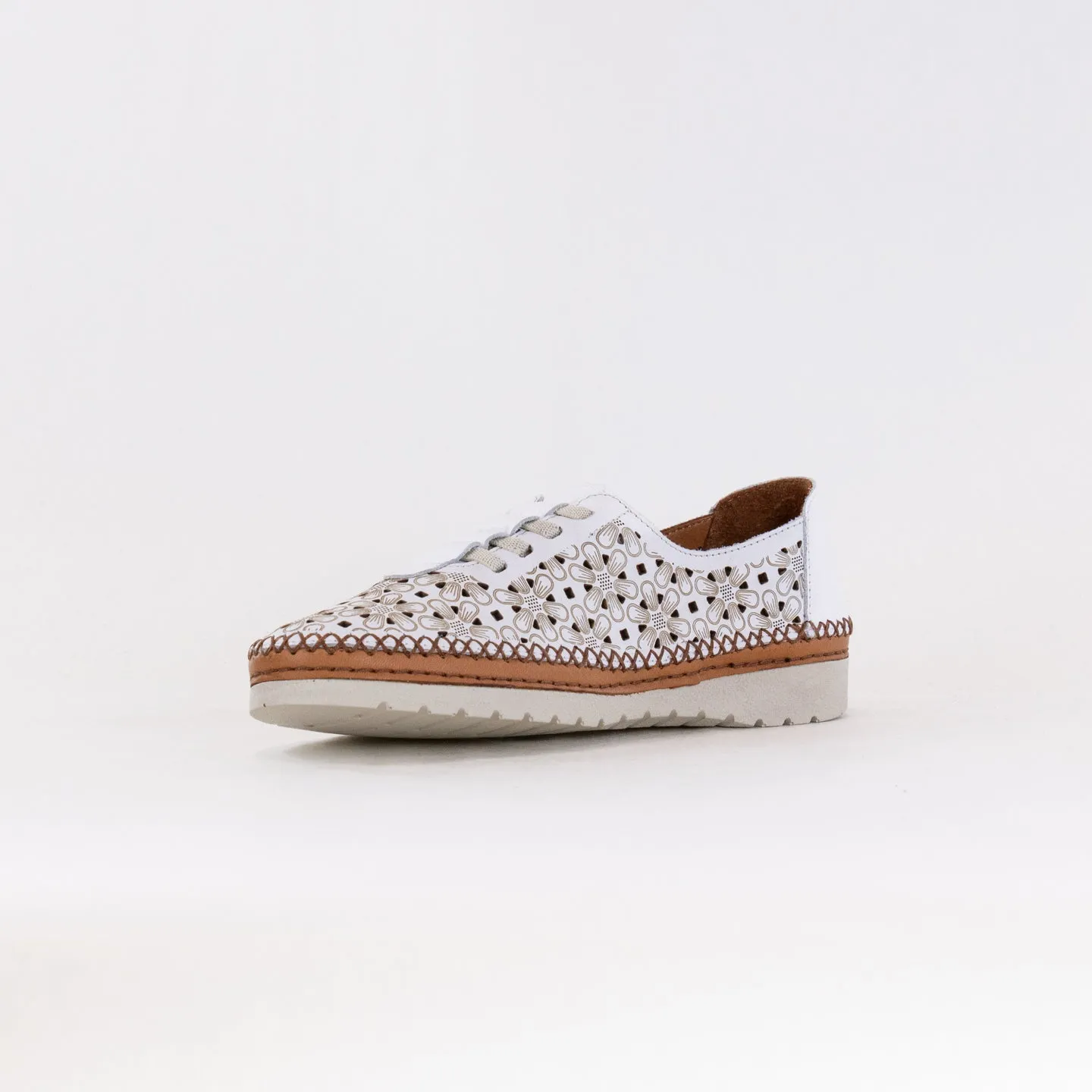 Spring Step Indi (Women's) - White Leather dry land