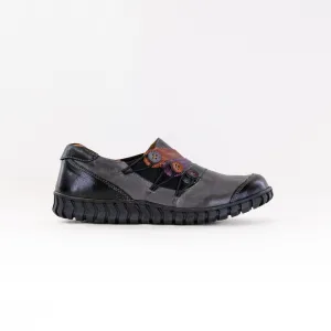 Spring Step Neeta (Women's) - Dark Grey Multi Leather memory foam