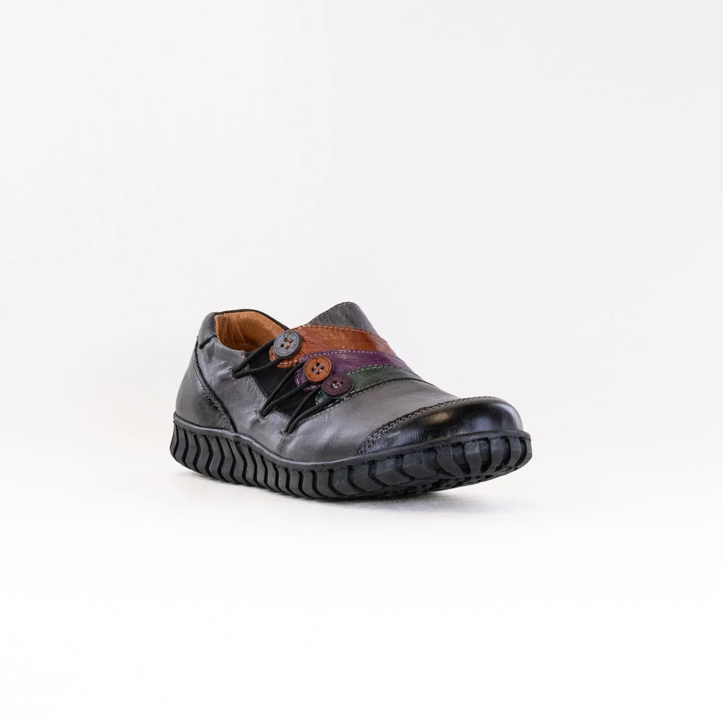 Spring Step Neeta (Women's) - Dark Grey Multi Leather desert travel