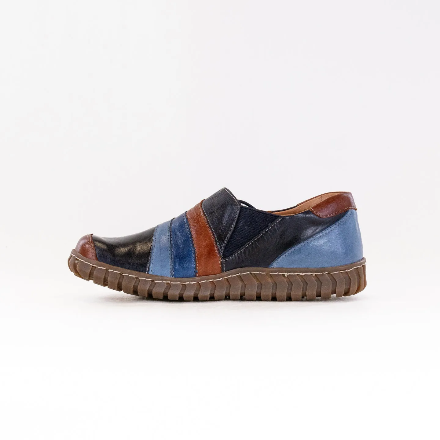 Spring Step Neeta (Women's) - Navy Multi Leather coastal living