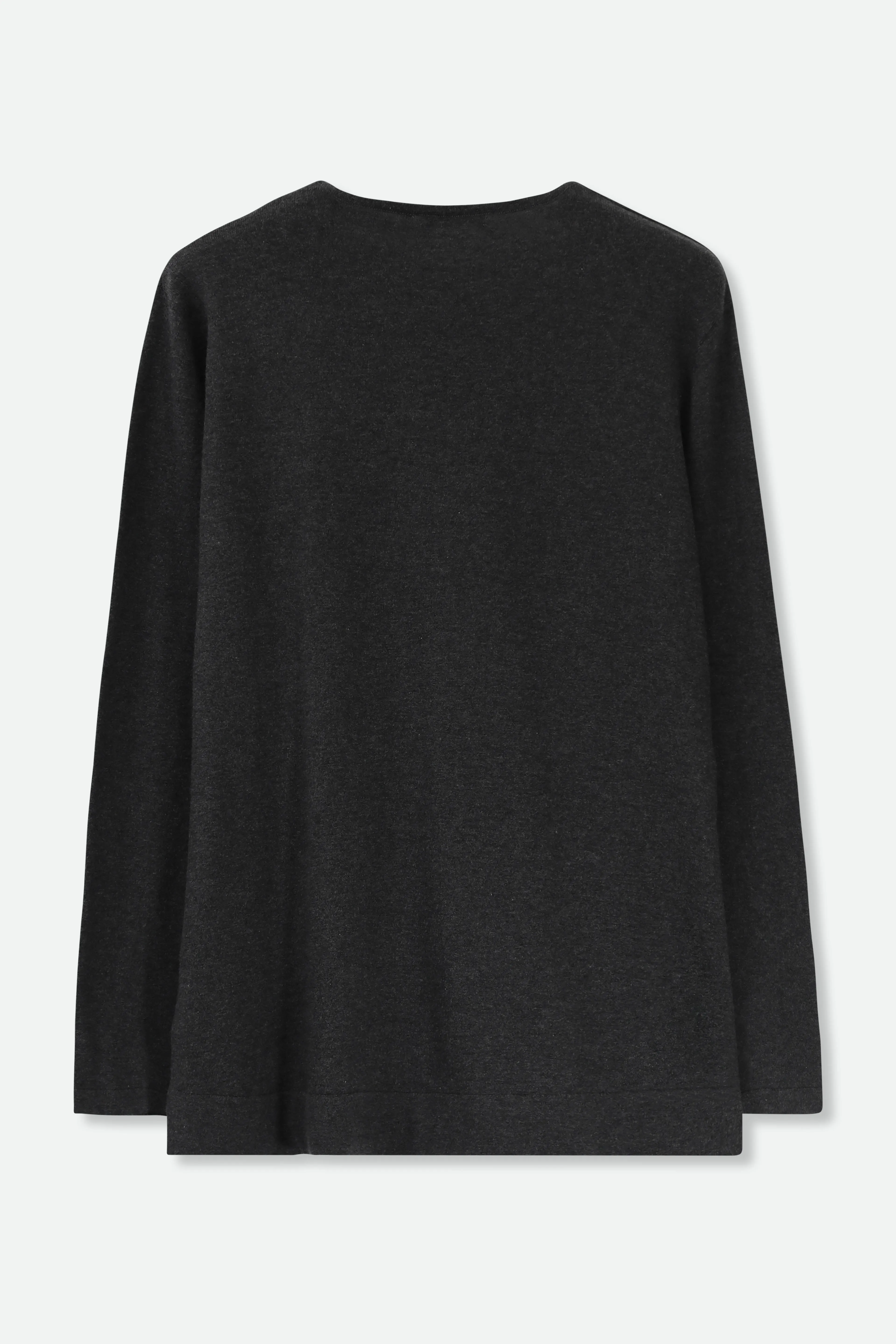 STEVIE LONG SLEEVE CREW IN KNIT PIMA COTTON winter chill