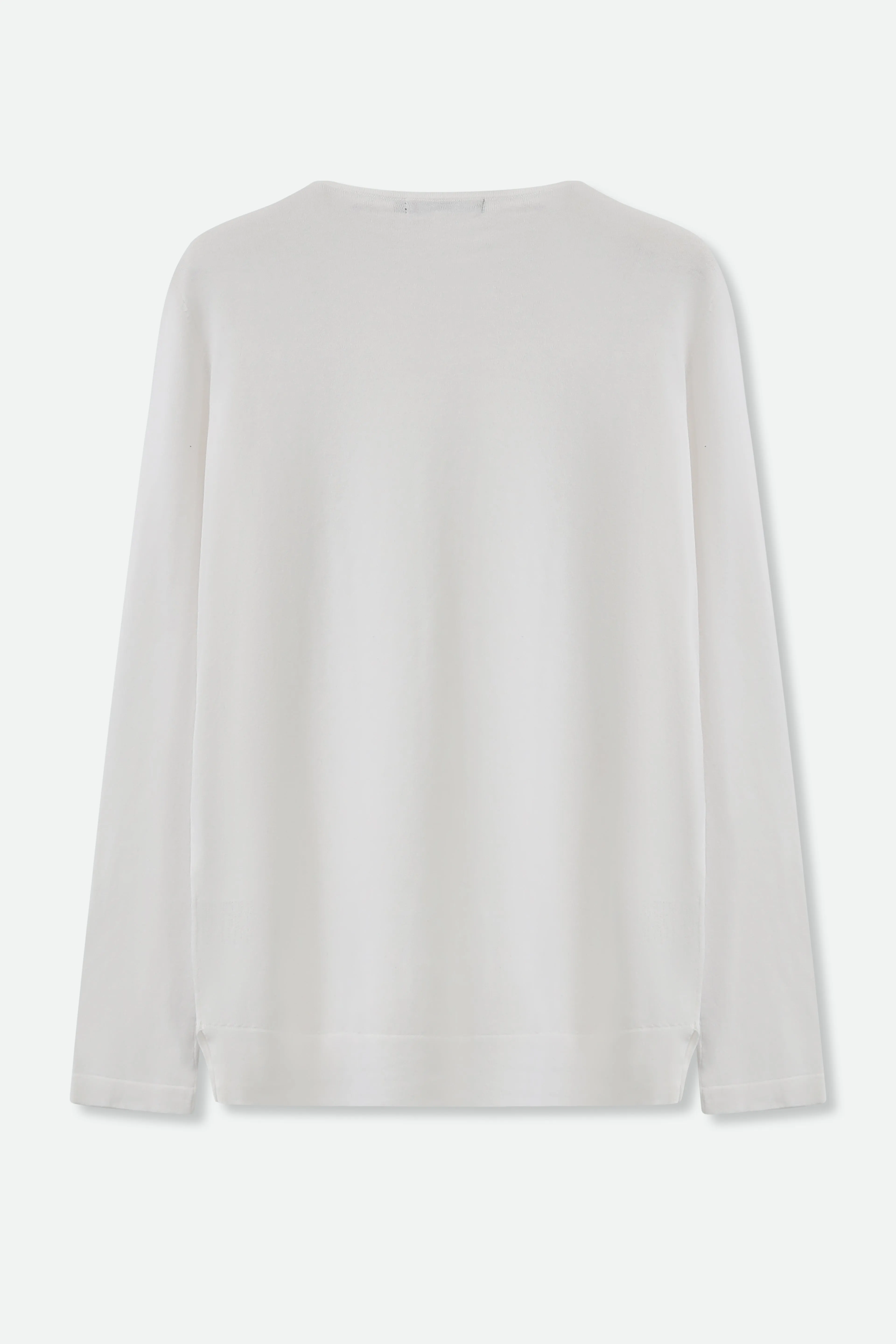 STEVIE LONG SLEEVE CREW IN KNIT PIMA COTTON wrap feel