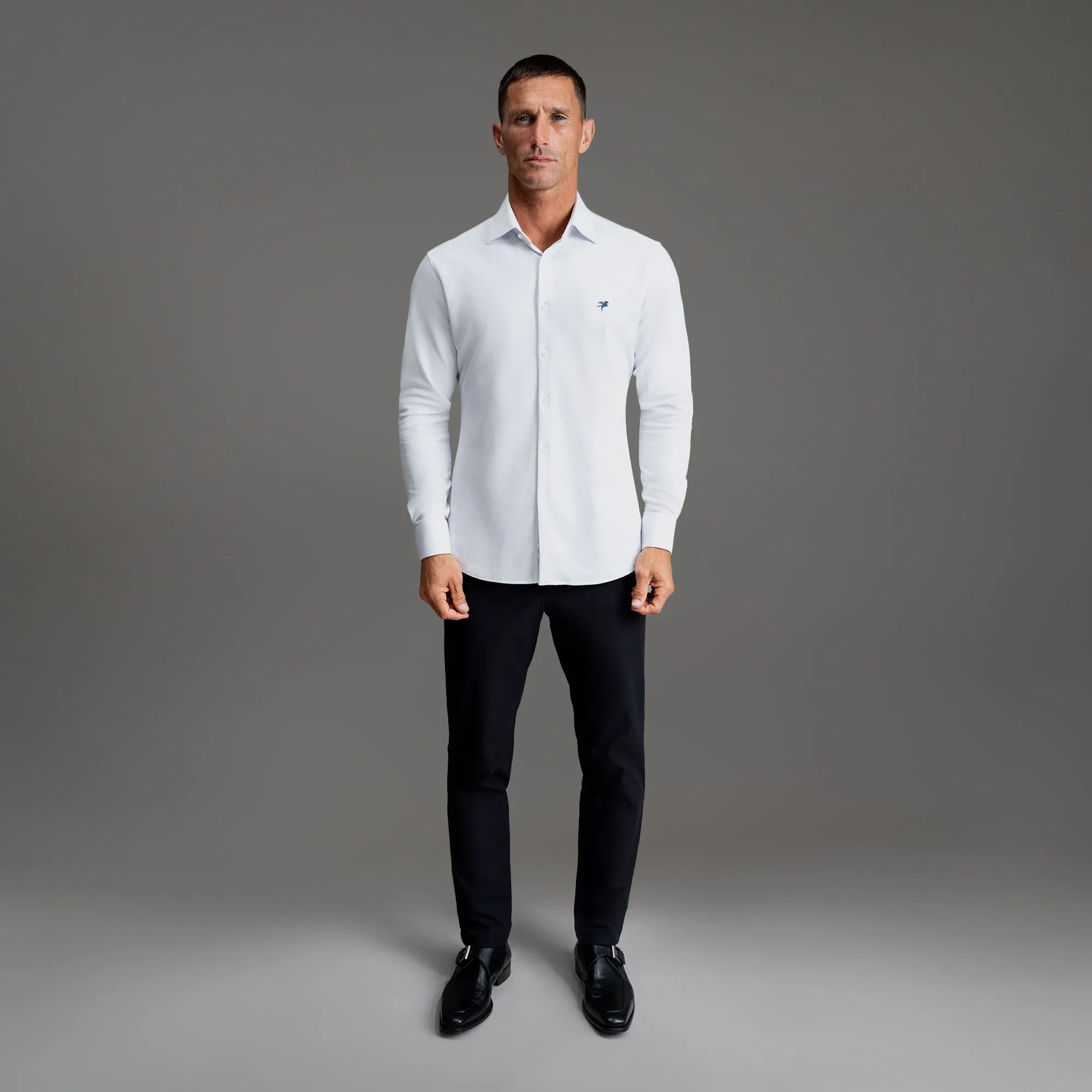 Stretch Oxford Spread Shirt understated charm