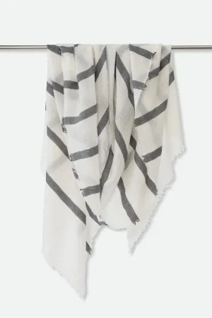 STRIPED SCARF IN HAND WOVEN CASHMERE light wrap STRIPED SCARF IN HAND WOVEN CASHMERE cool breeze