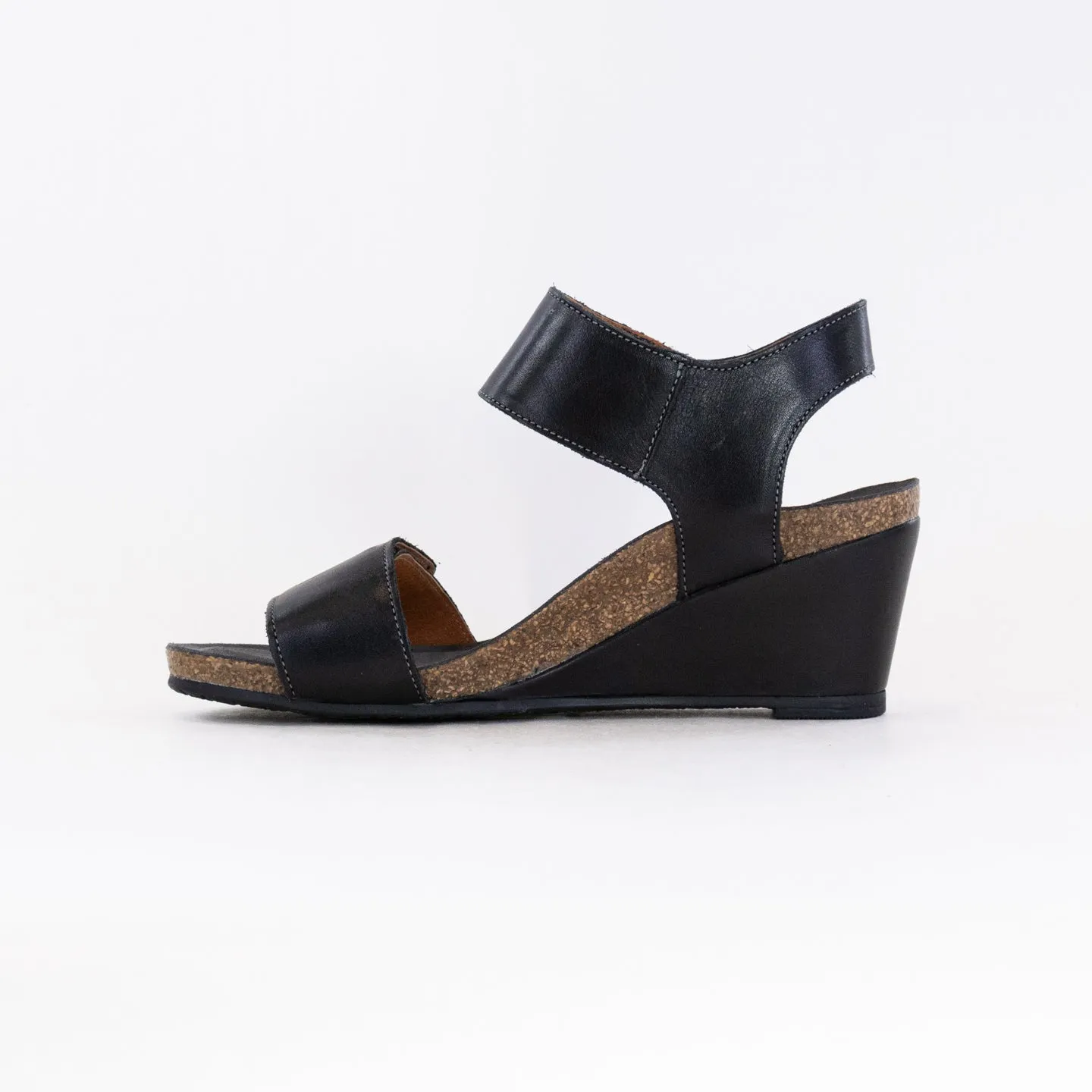 Taos Carousel 3 Wedge Sandal (Women's) - Black Soft Days