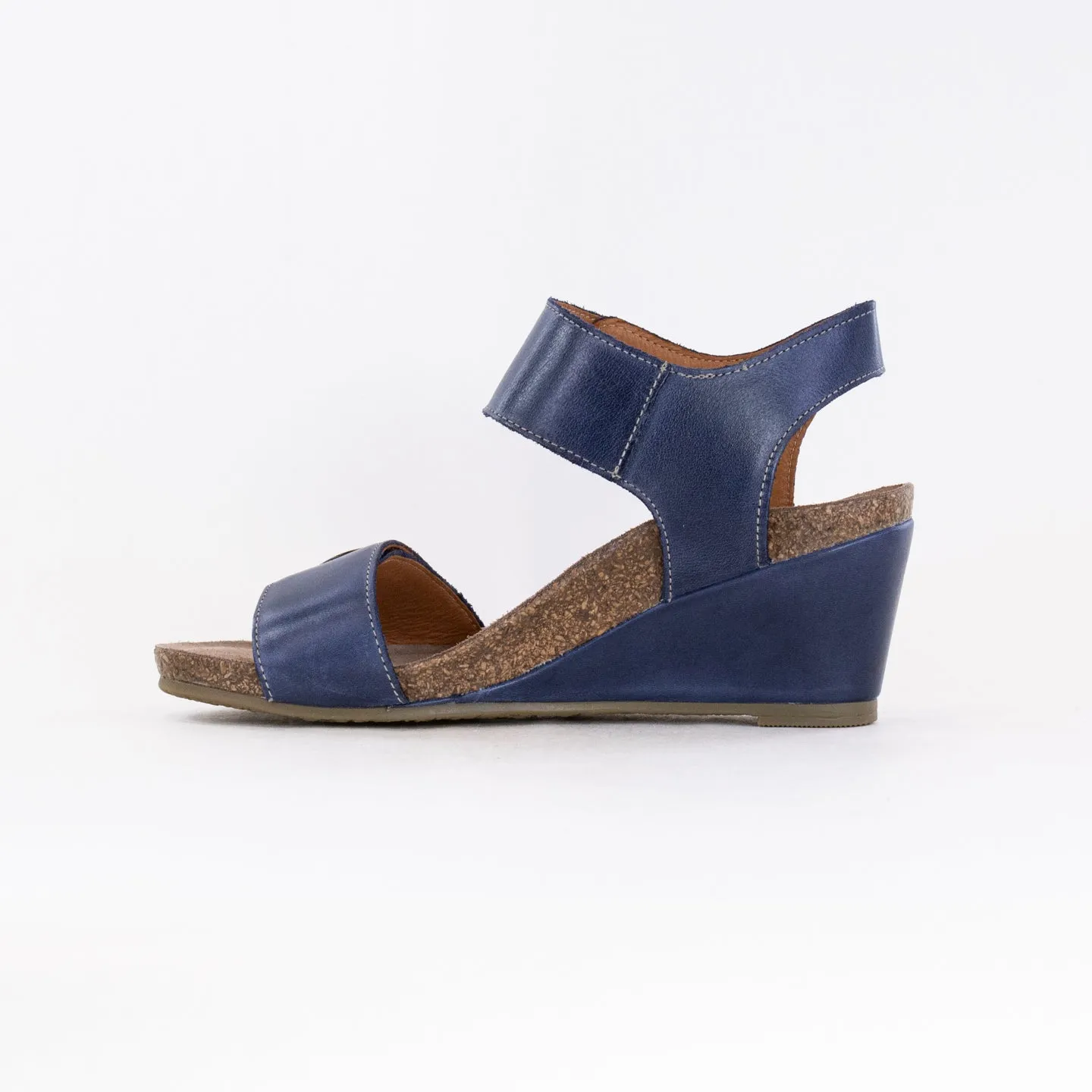 Taos Carousel 3 Wedge Sandal (Women's) - Dark Blue Leather Beach Ease