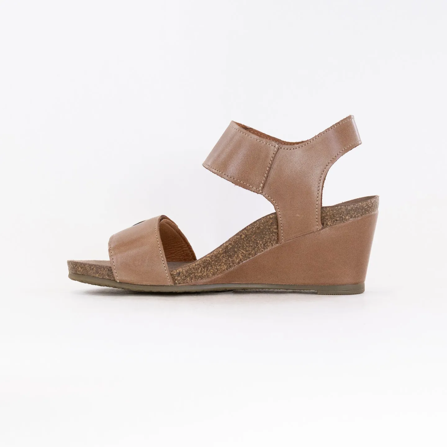 Taos Carousel 3 Wedge Sandal (Women's) - Tan Leather Spring Ease