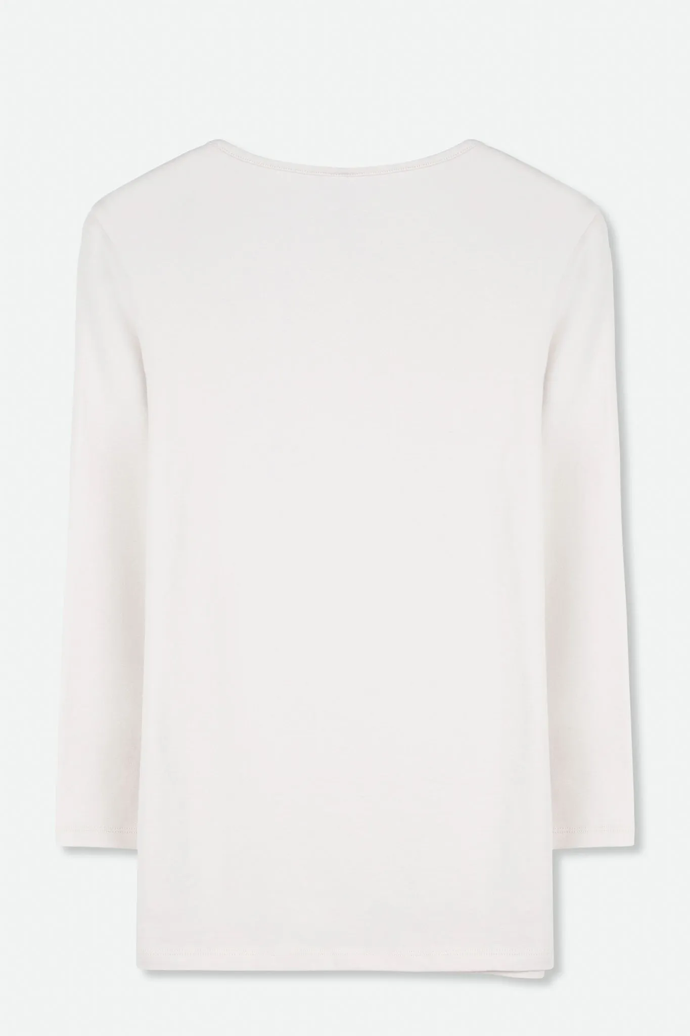 THREE-QUARTER SLEEVE BATEAU IN PIMA COTTON STRETCH maternity wear