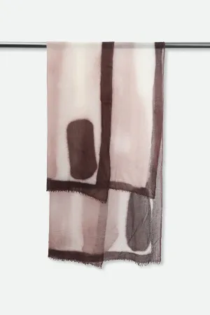 TIRAMISU SCARF IN HAND DYED CASHMERE comfort wrap TIRAMISU SCARF IN HAND DYED CASHMERE festival look