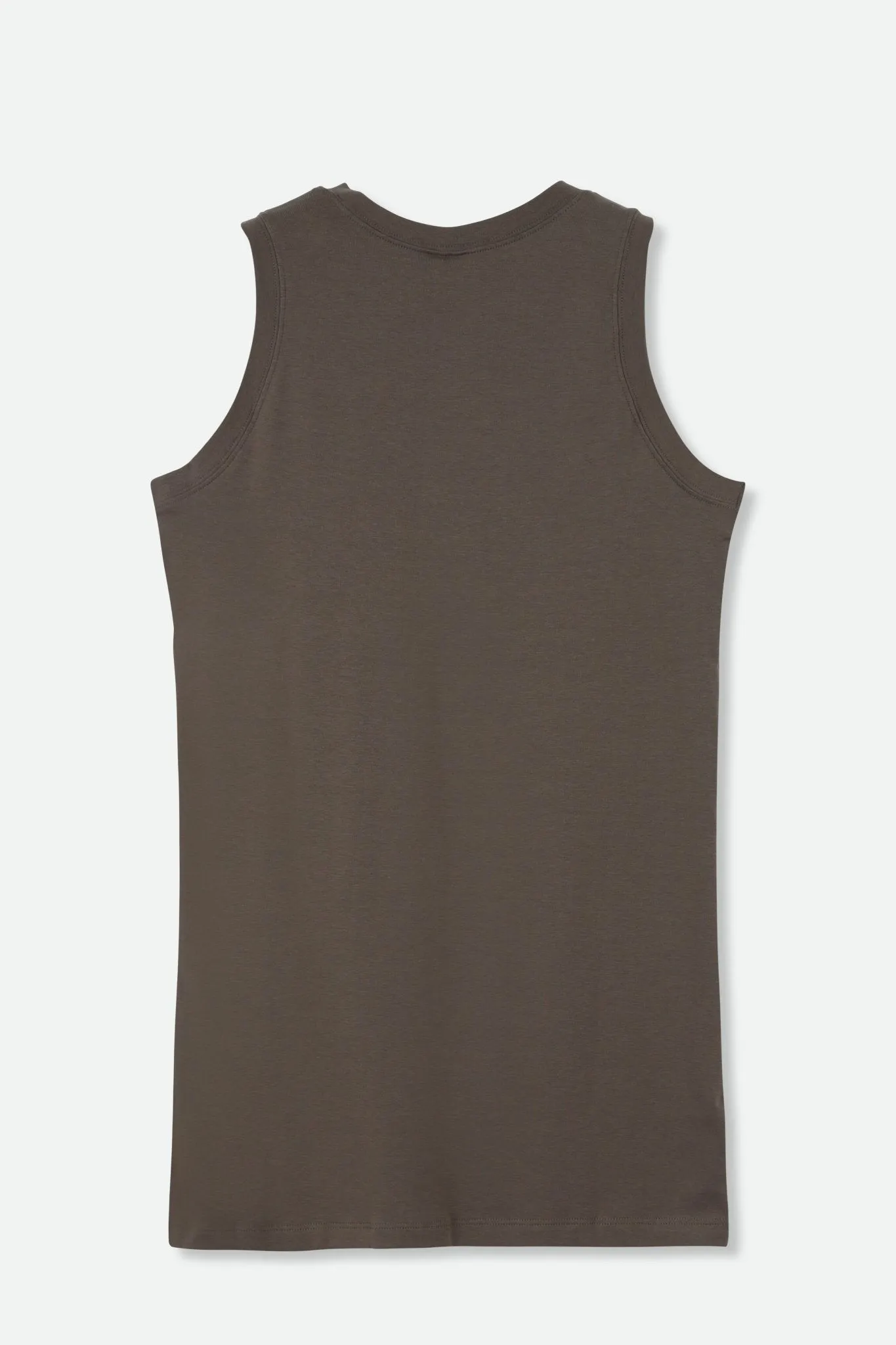 TUNIC LENGTH MUSCLE TANK IN PIMA COTTON STRETCH premium texture