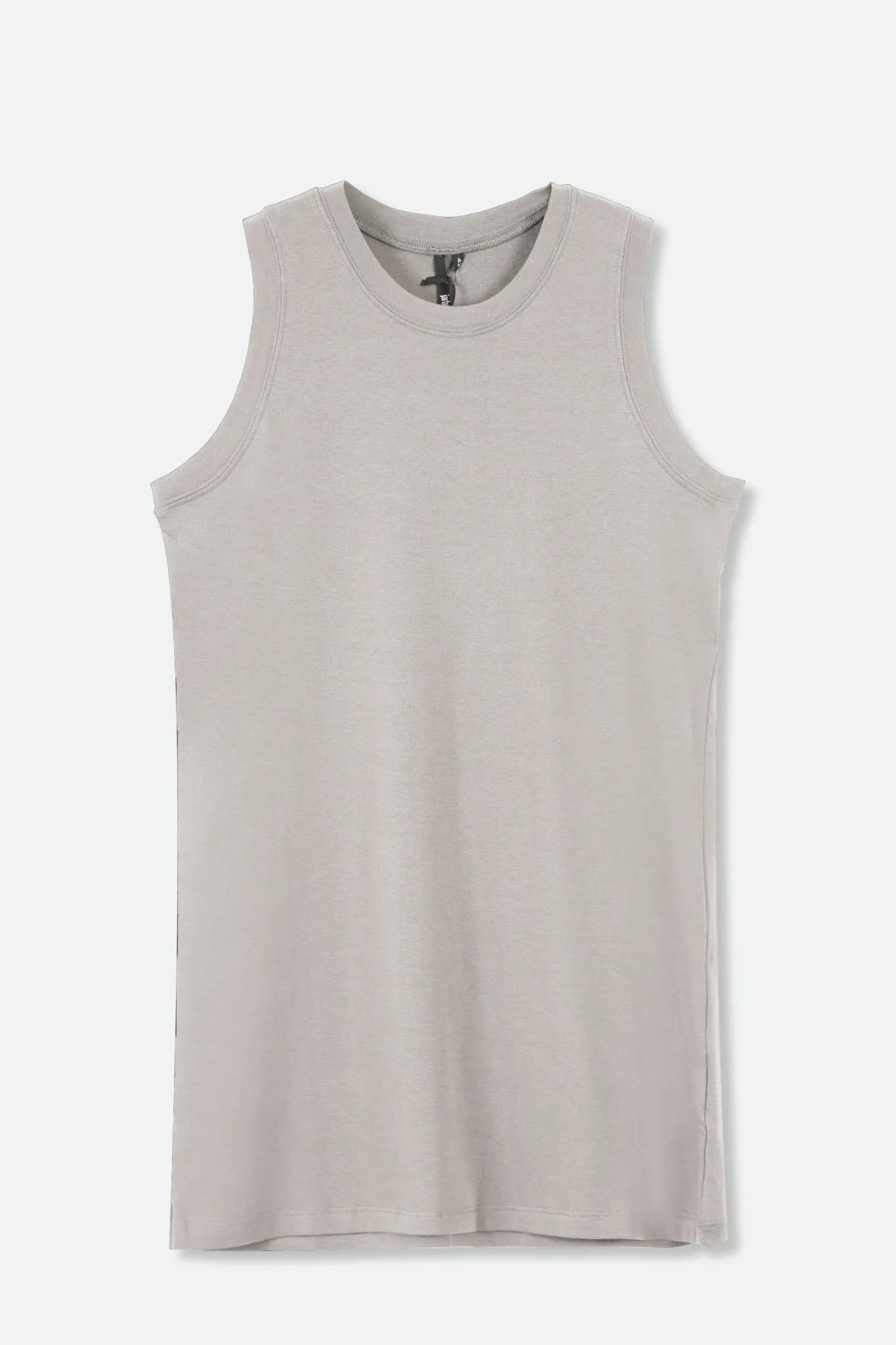 TUNIC LENGTH MUSCLE TANK IN PIMA COTTON STRETCH plain touch