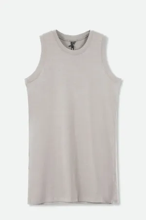 TUNIC LENGTH MUSCLE TANK IN PIMA COTTON STRETCH stress free TUNIC LENGTH MUSCLE TANK IN PIMA COTTON STRETCH plain touch