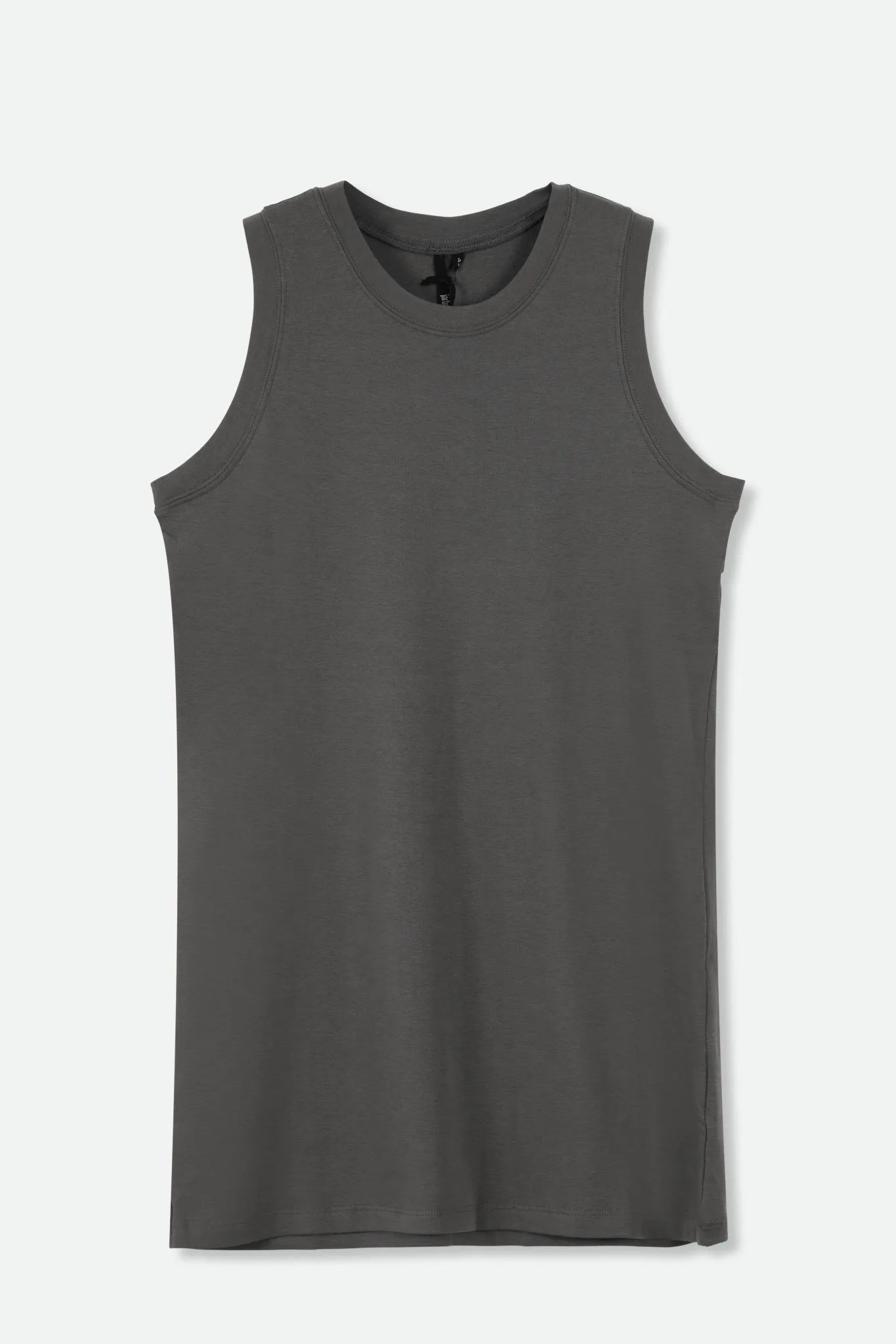 TUNIC LENGTH MUSCLE TANK IN PIMA COTTON STRETCH timeless vibe