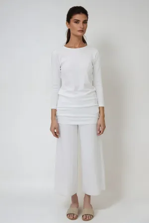 TUNIC LONG SLEEVE BATEAU NECK IN PIMA COTTON STRETCH light pace TUNIC LONG SLEEVE BATEAU NECK IN PIMA COTTON STRETCH ergonomic fit