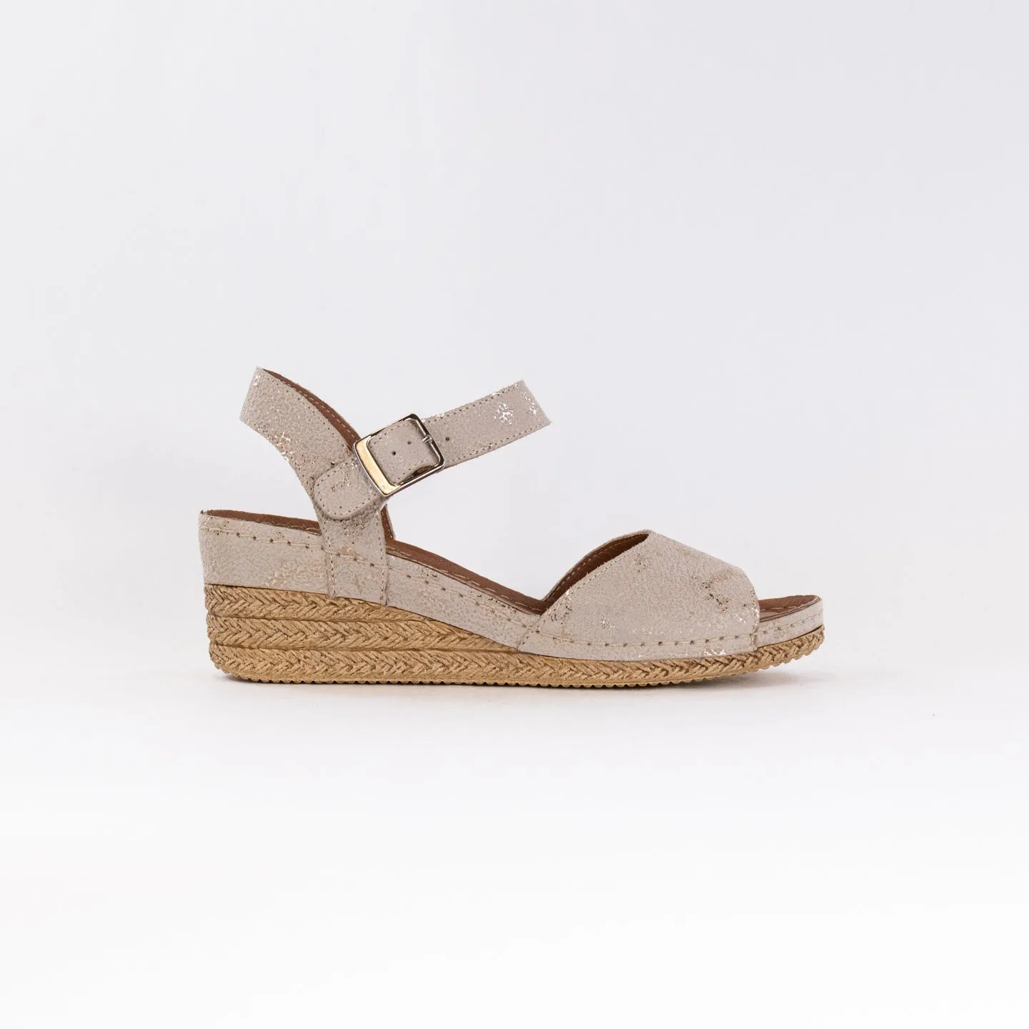 V Italia 1126-D98 (Women's) - Tan Metallic Leather Summer Travel