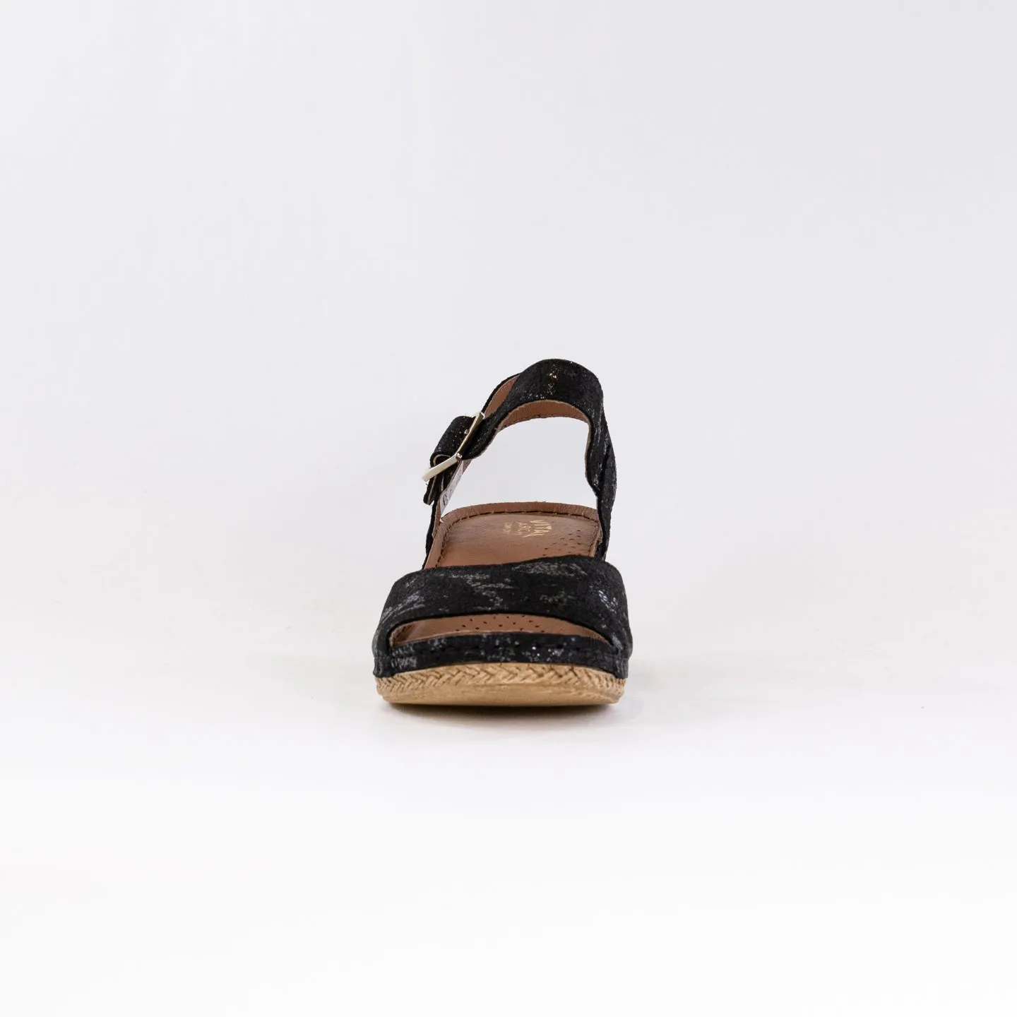 V Italia 1126-D99 (Women's) - Black Metallic Leather Everyday Trip
