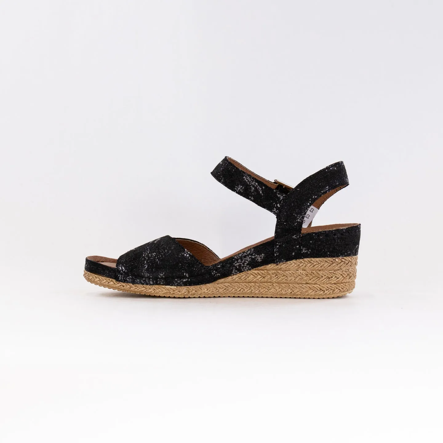 V Italia 1126-D99 (Women's) - Black Metallic Leather Easy Foot