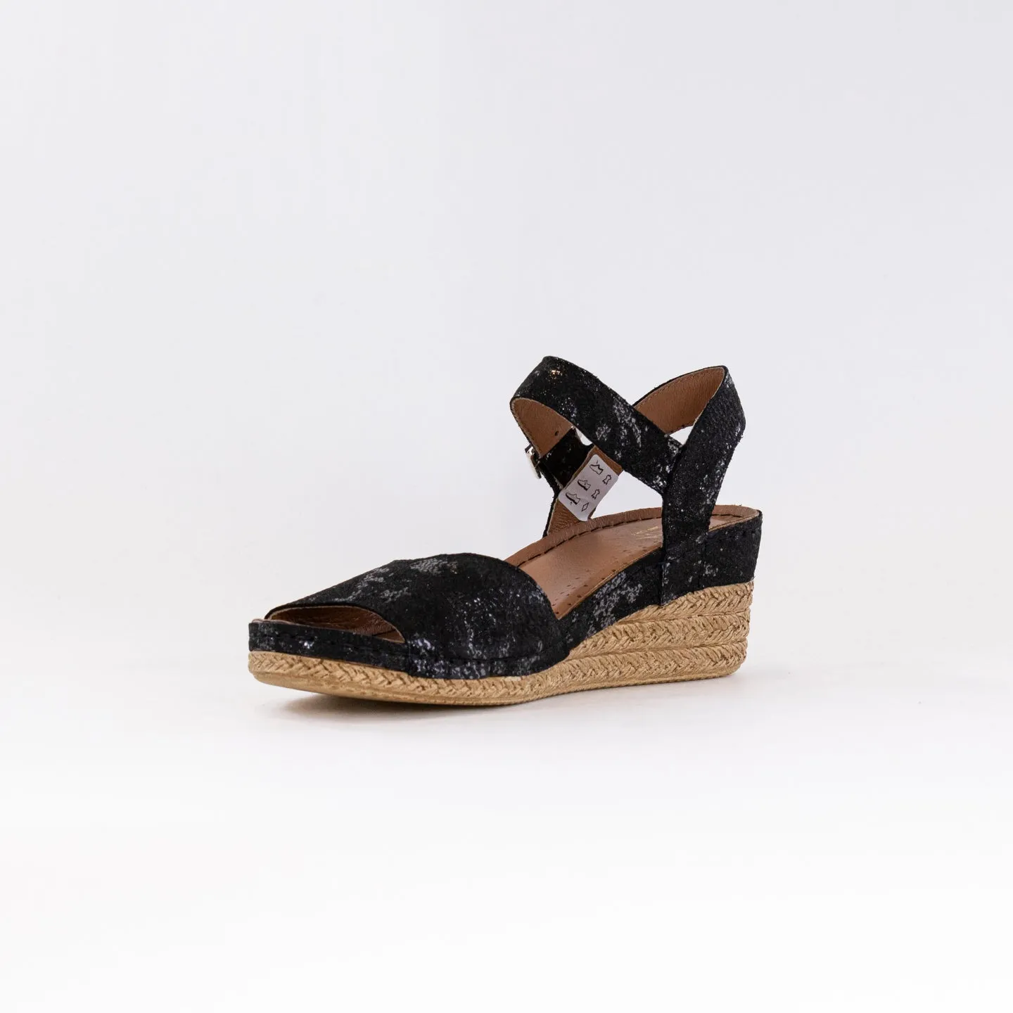 V Italia 1126-D99 (Women's) - Black Metallic Leather Local Walk