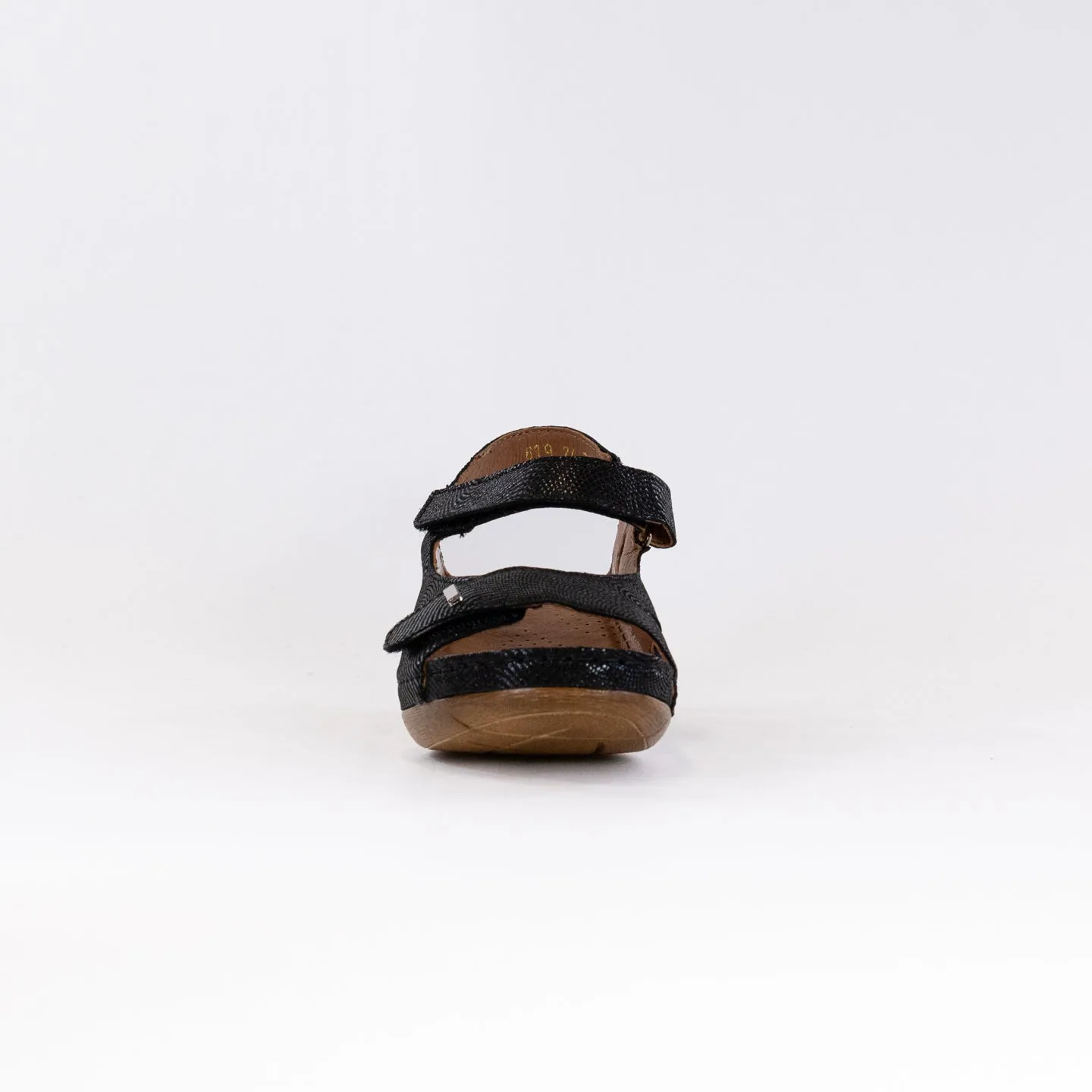 V Italia 619-F23 (Women's) -Black Shimmer Leather Slow Style