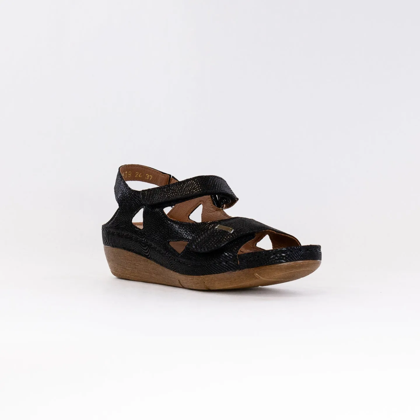 V Italia 619-F23 (Women's) -Black Shimmer Leather Everyday Trip