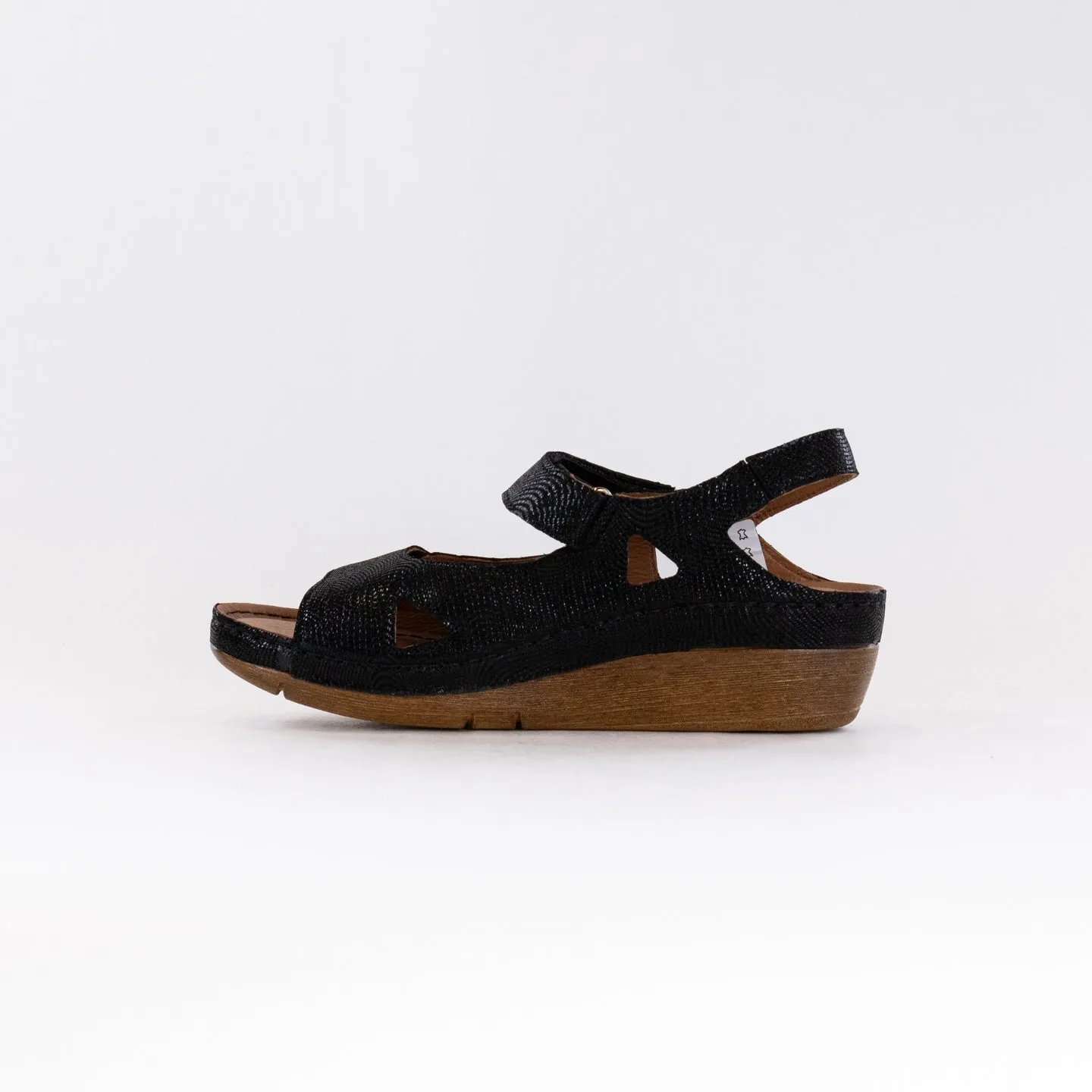 V Italia 619-F23 (Women's) -Black Shimmer Leather Slow Style