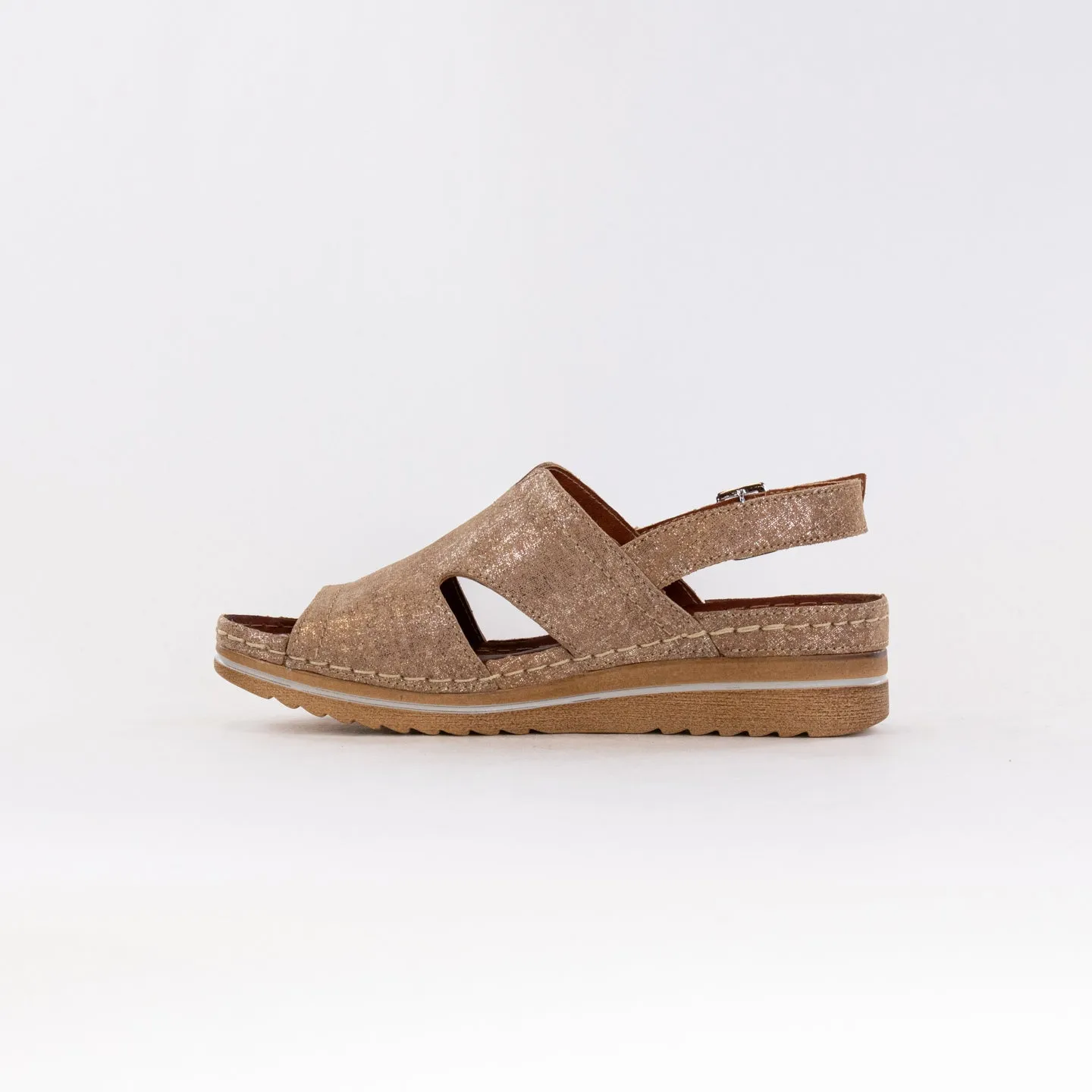 V Italia 967-25 (Women's) - Camel Metallic Leather Bare Luxury
