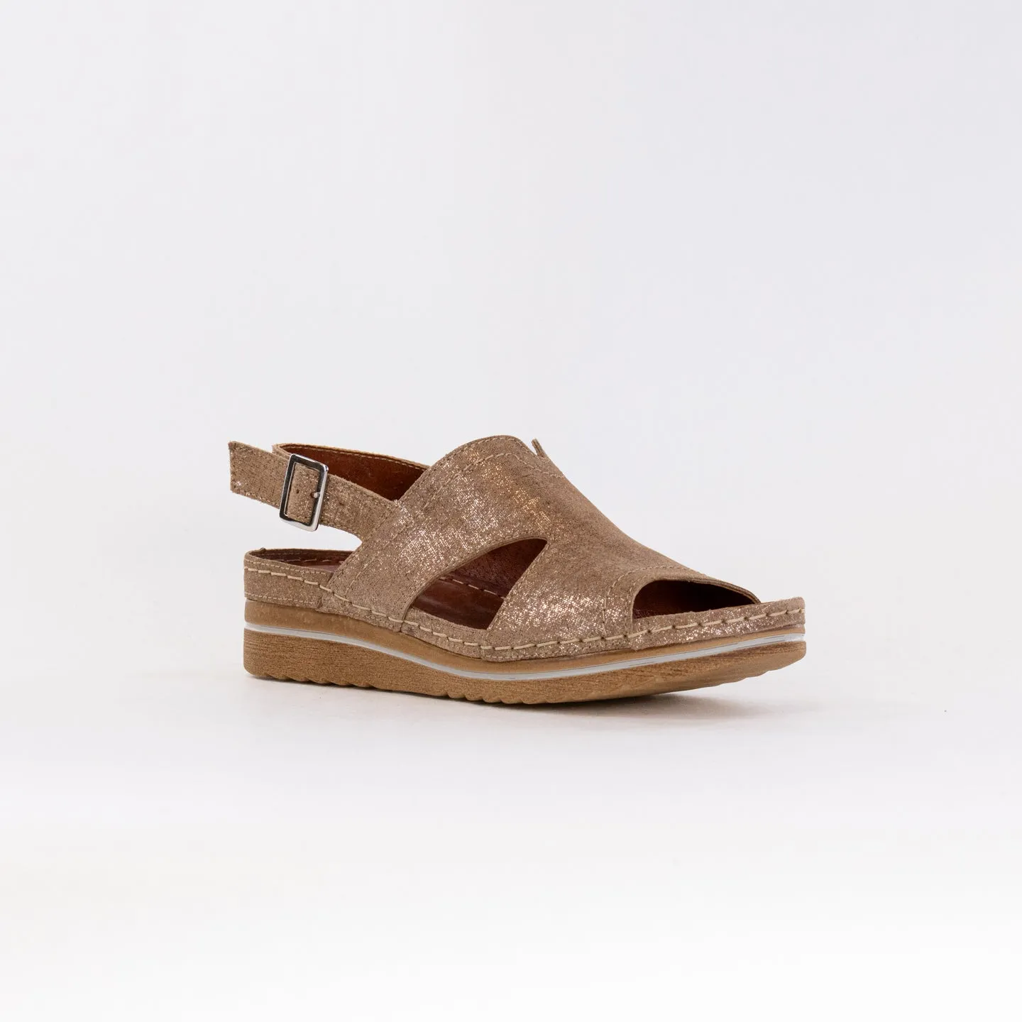 V Italia 967-25 (Women's) - Camel Metallic Leather Sunday Walk