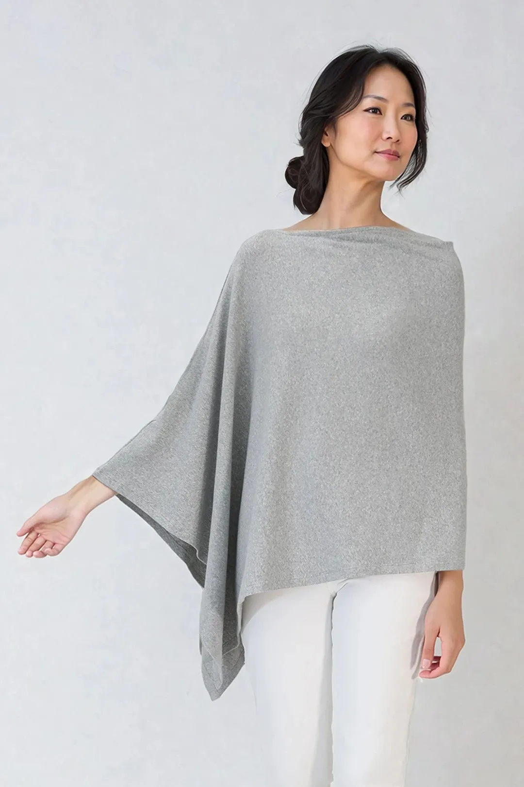 VARA WRAP IN HEATHERED PIMA COTTON STRETCH festival look