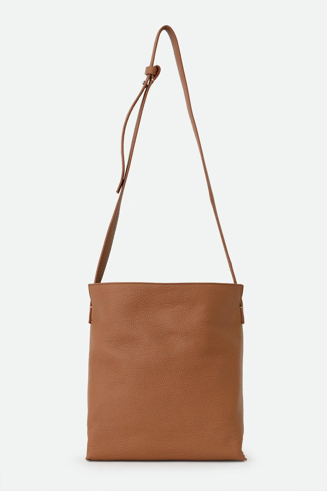 VINCENZA ITALIAN LEATHER BUCKET BAG NATURAL CUOIO sharp fit