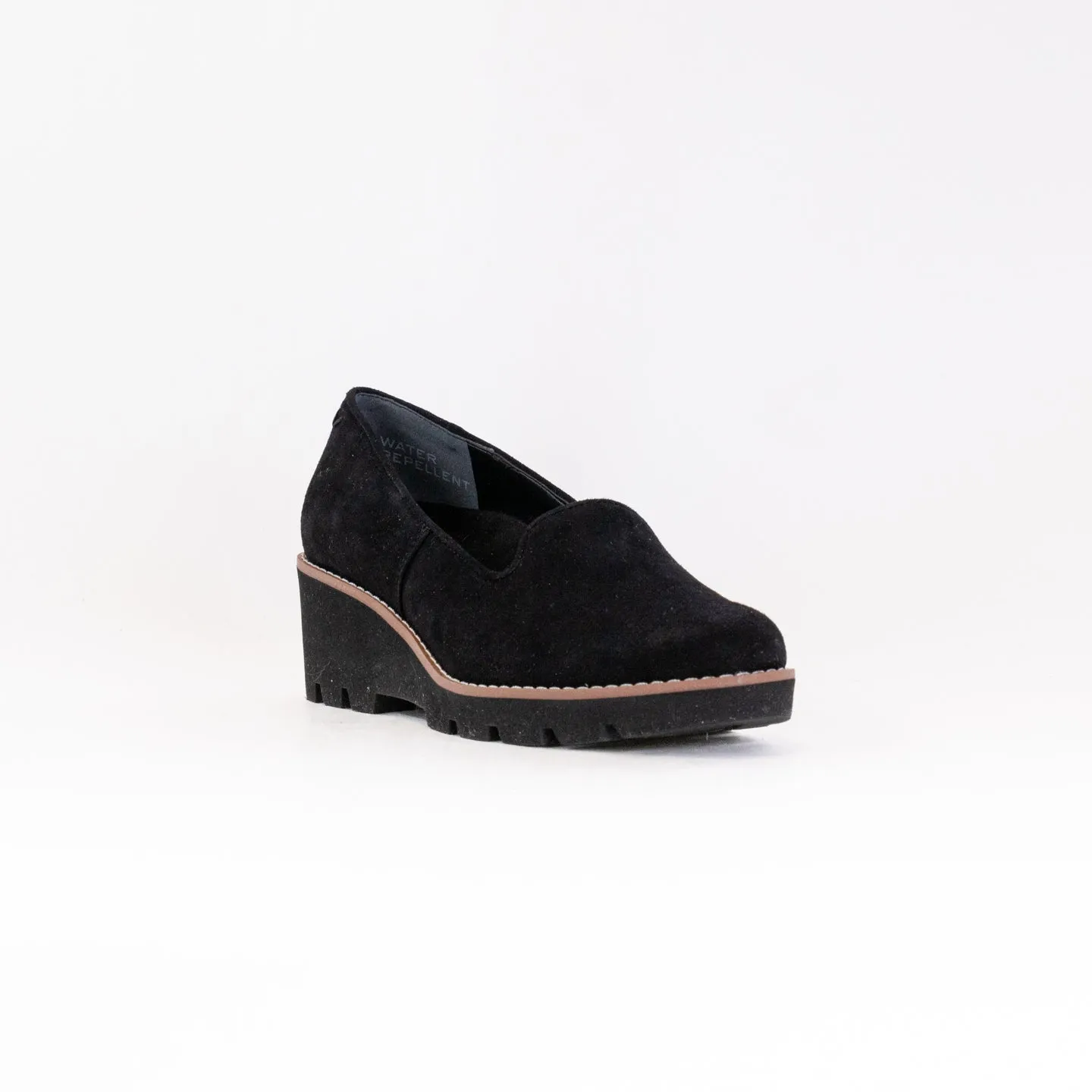 Vionic Willa Wedge (Women's) - Black Suede high arches