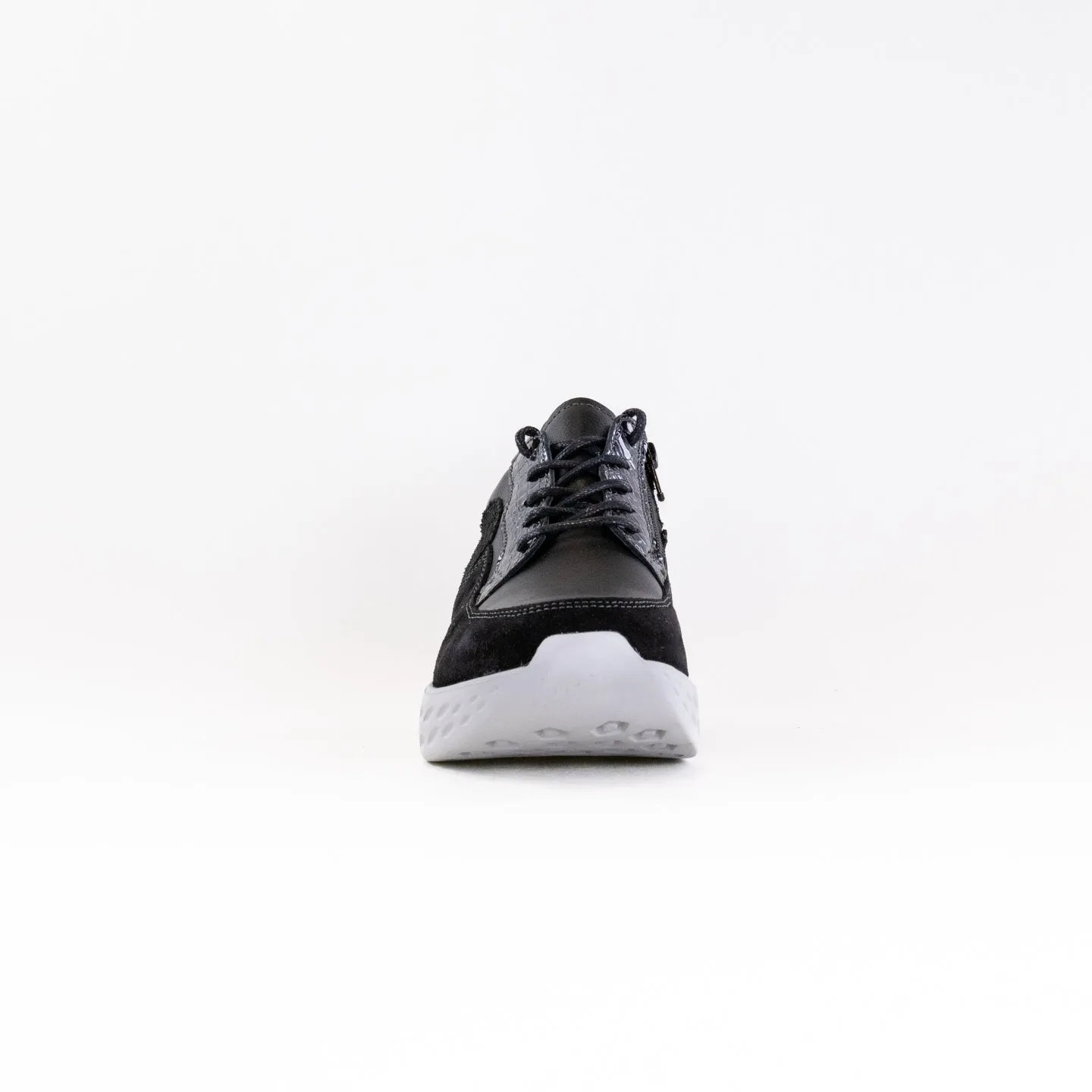 Wolky Bounce (Women's) - Black Combi Leather firm terrain