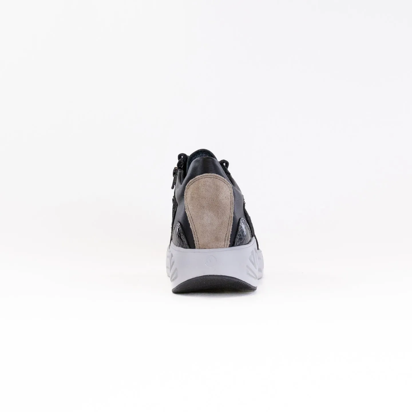 Wolky Bounce (Women's) - Black Combi Leather wet trail
