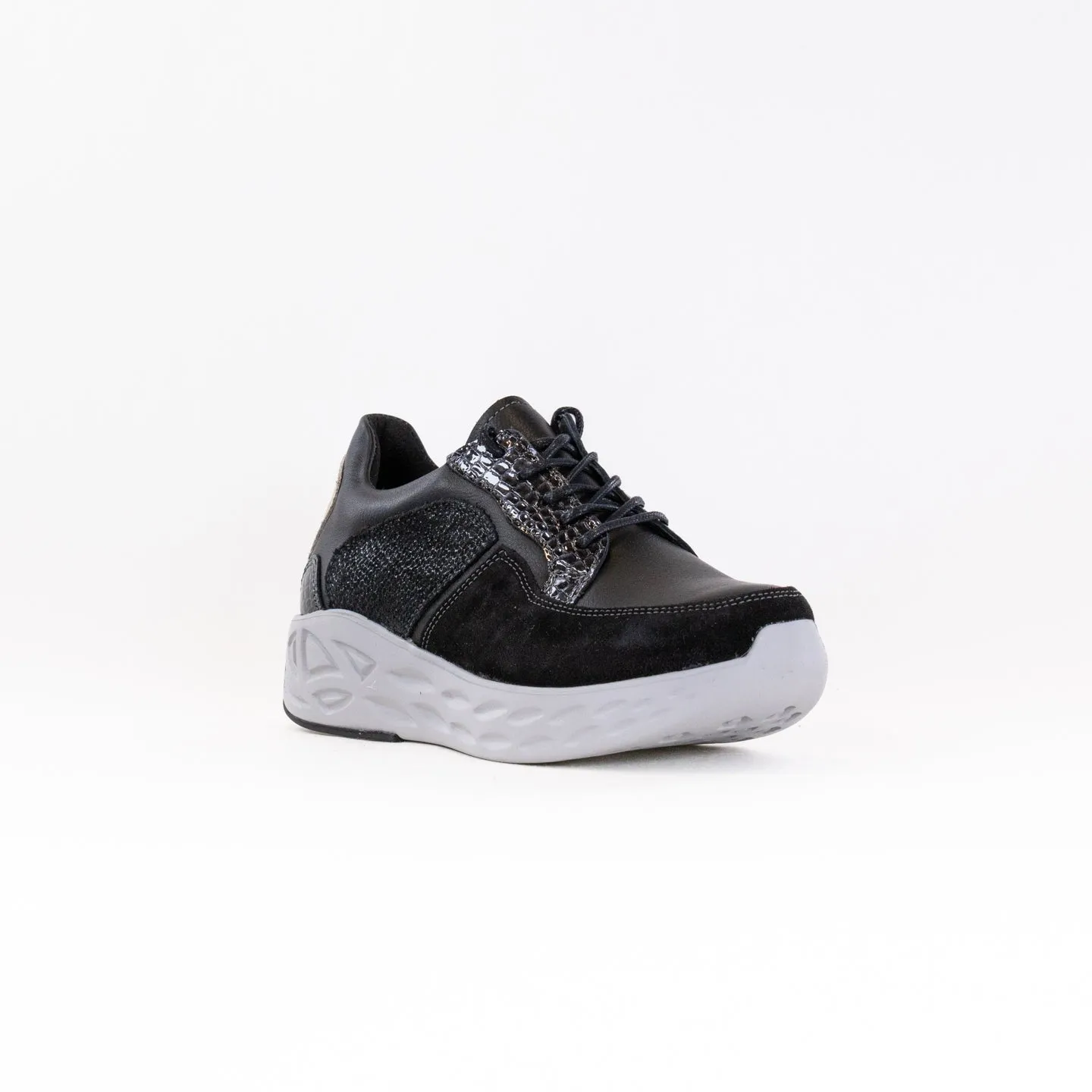 Wolky Bounce (Women's) - Black Combi Leather city trip