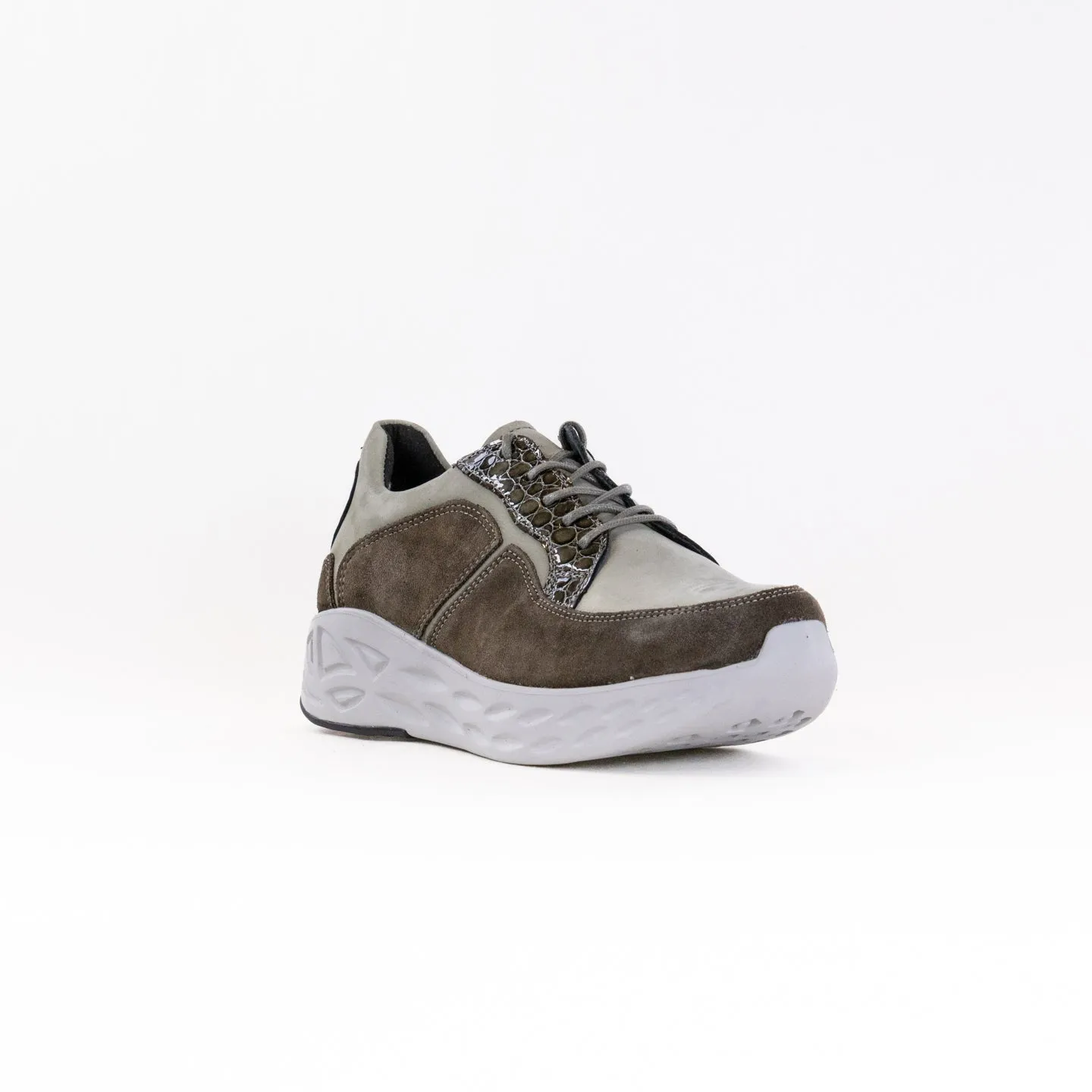 Wolky Bounce (Women's) - Grey Combi Leather tough base