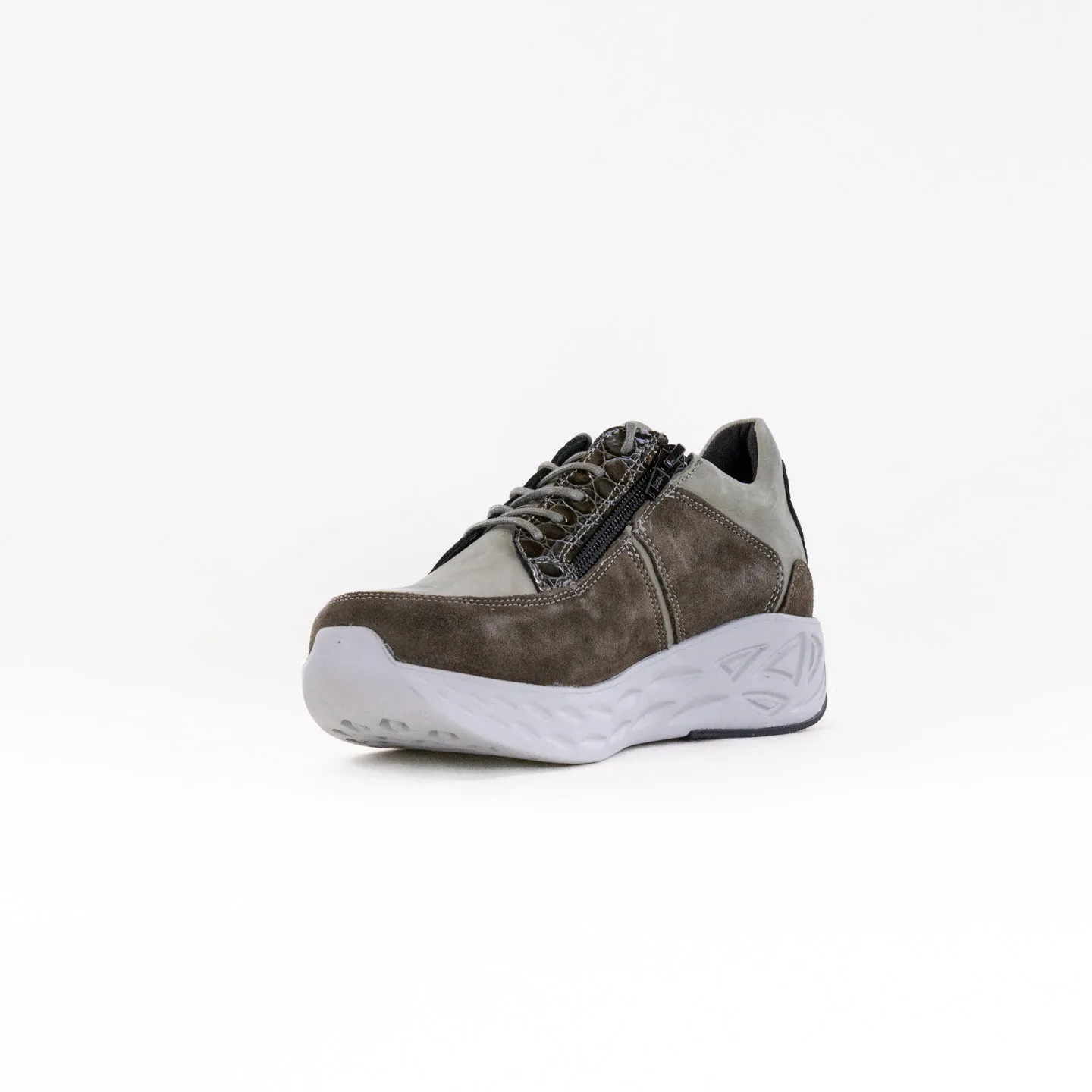 Wolky Bounce (Women's) - Grey Combi Leather support zone