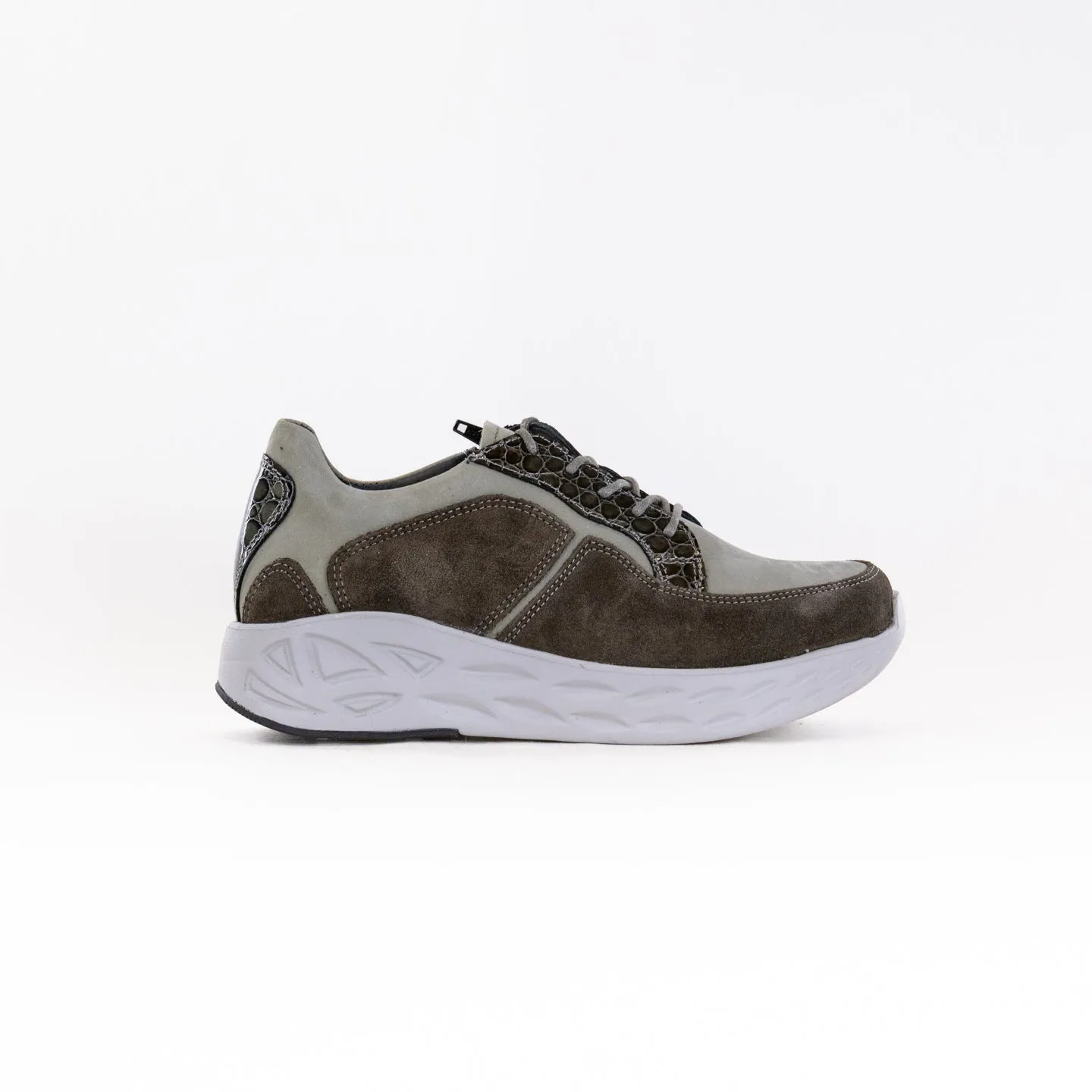 Wolky Bounce (Women's) - Grey Combi Leather slope balance