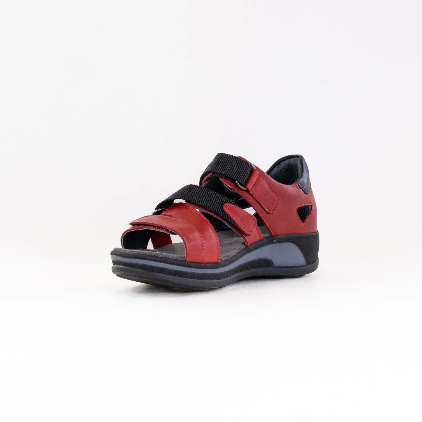 Wolky Desh (Women's) - Savana Leather Red Travel Ease