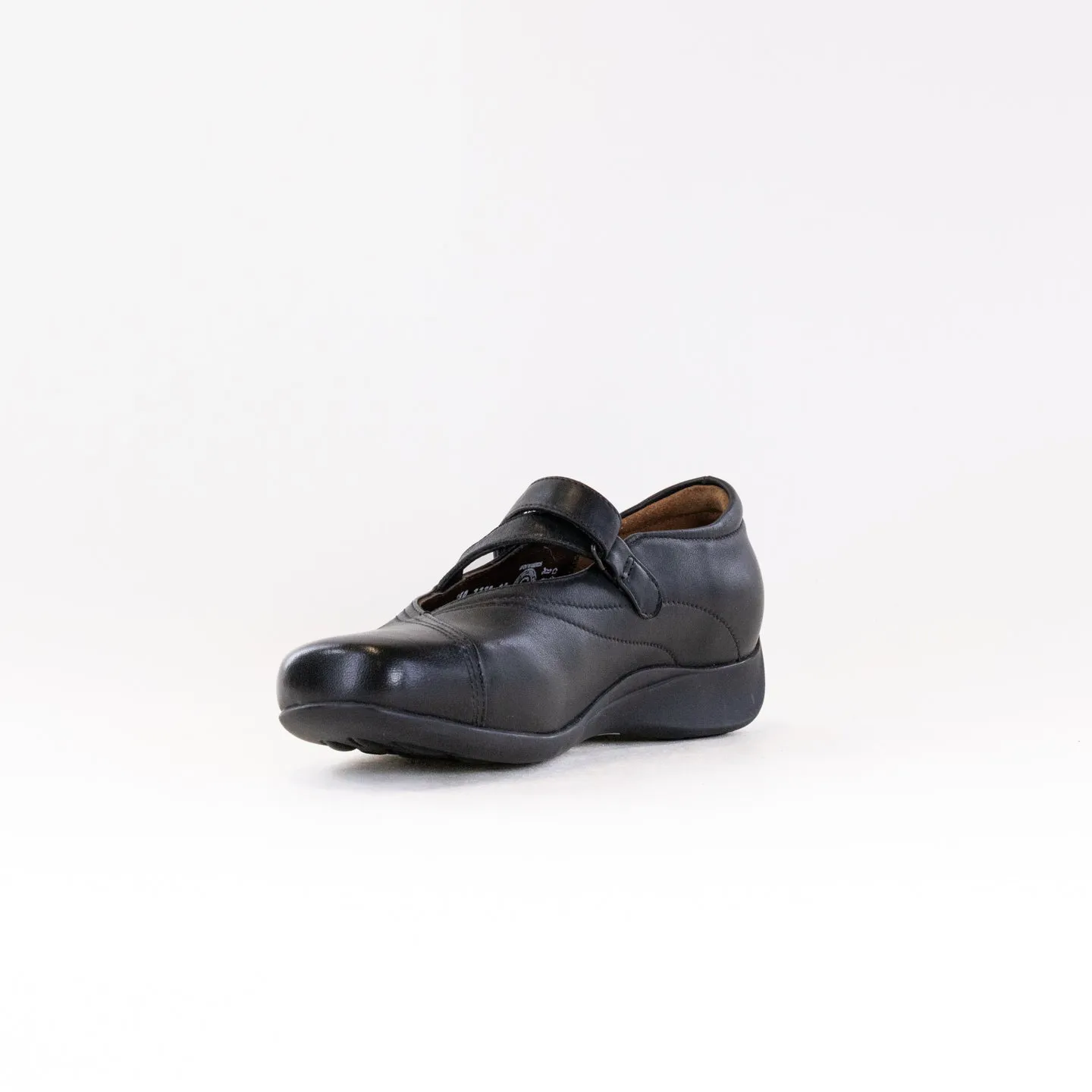 Wolky Passion (Women's) - Black Smooth Leather vent sole