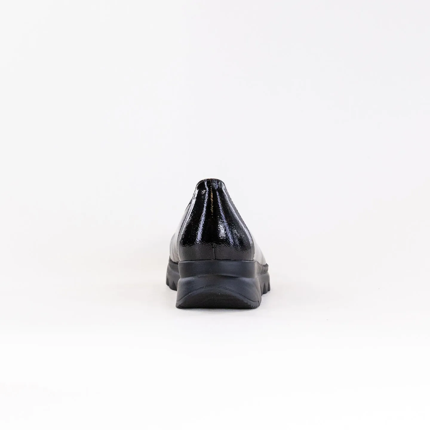 Wolky Snallerina F2F (Women's) - Black Patent lightweight travel