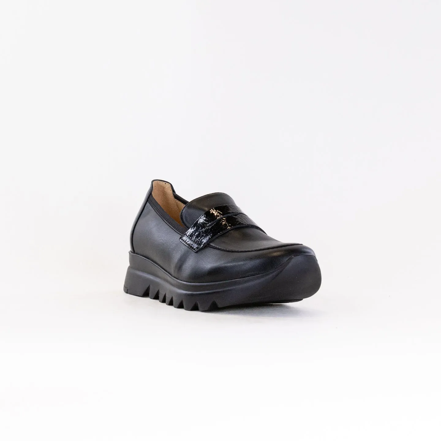 Wolky Snoafer F2F (Women's) - Black Stretch soft footbed